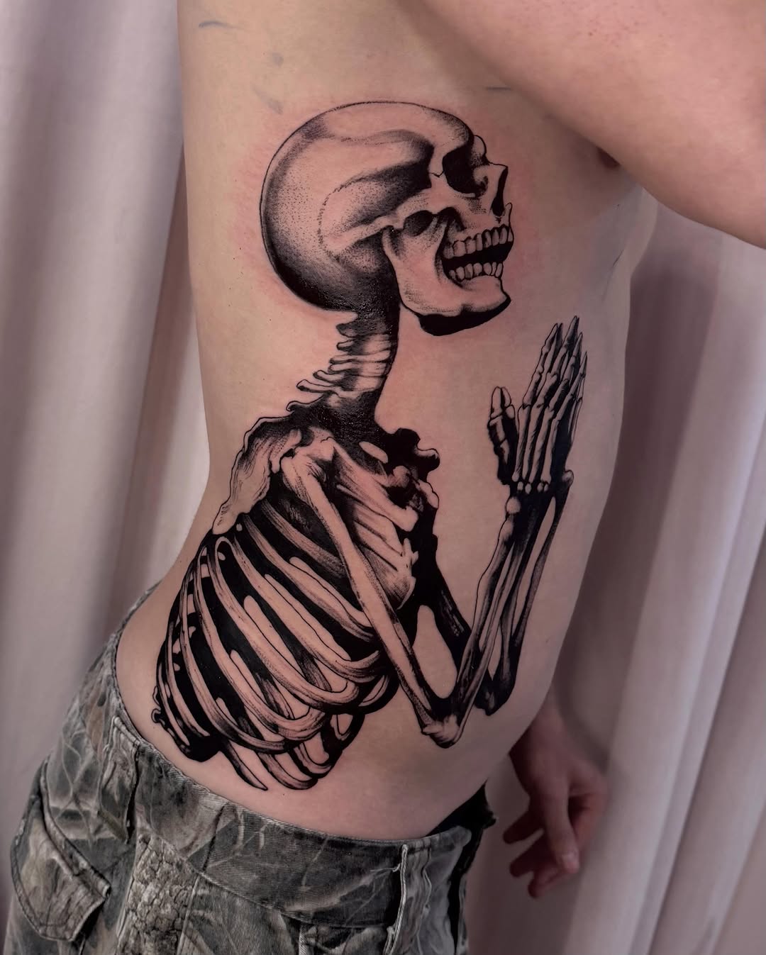 Tattoo by @clairelartstudio — black_and_grey, realism