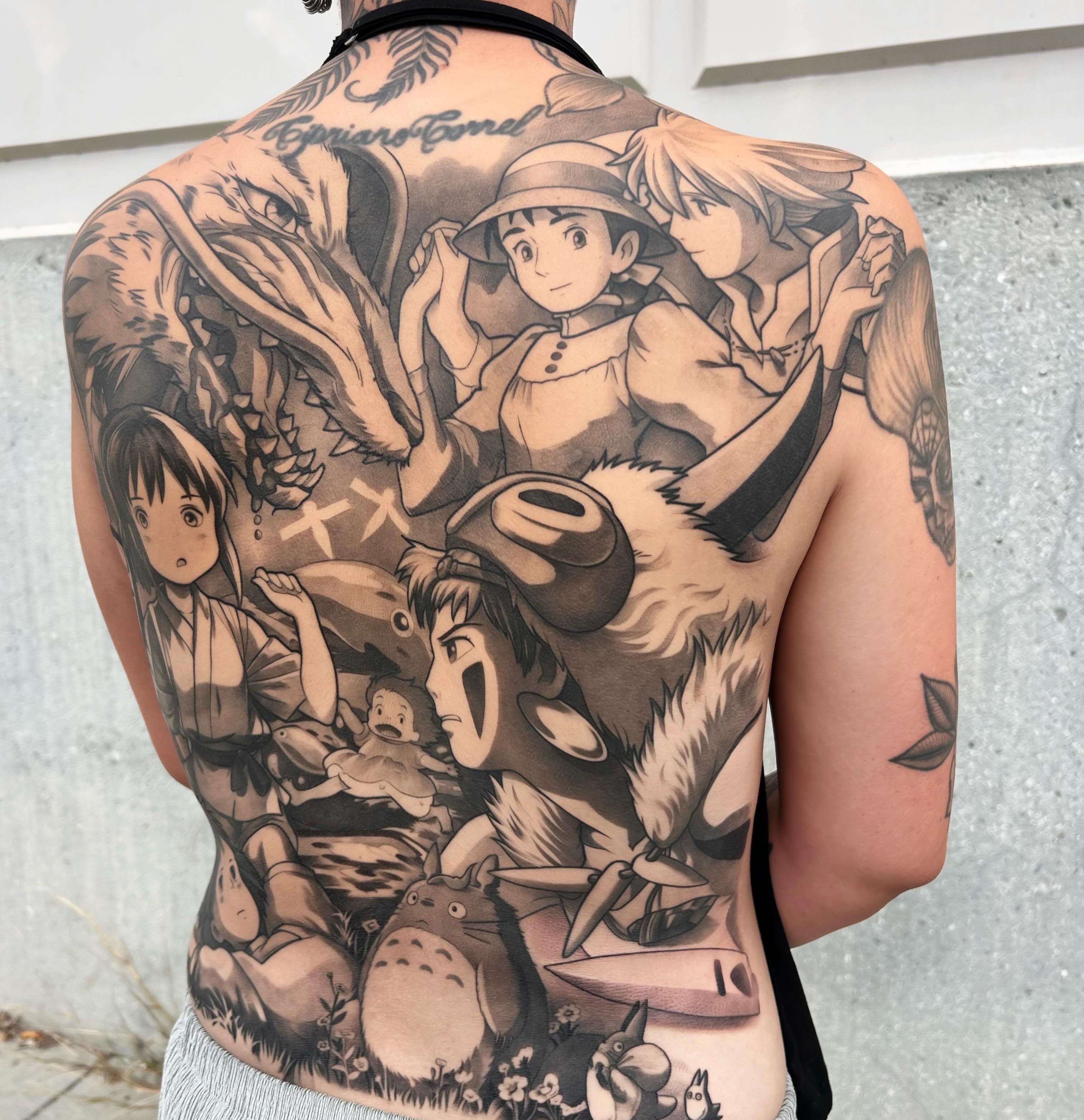 Tattoo by @anthonydavis83 โ anime, dotwork