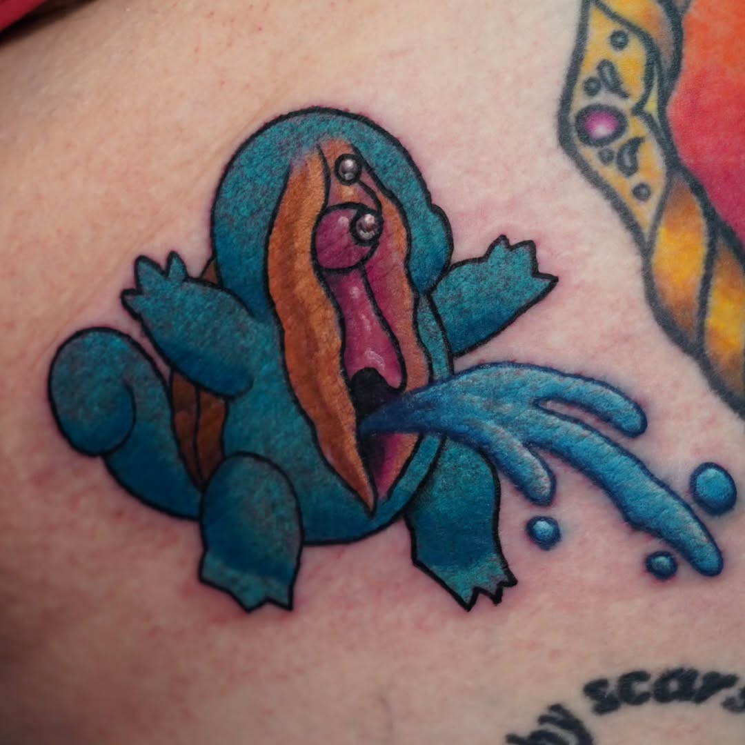 Tattoo by @dredd_tattoos — new_school, anime