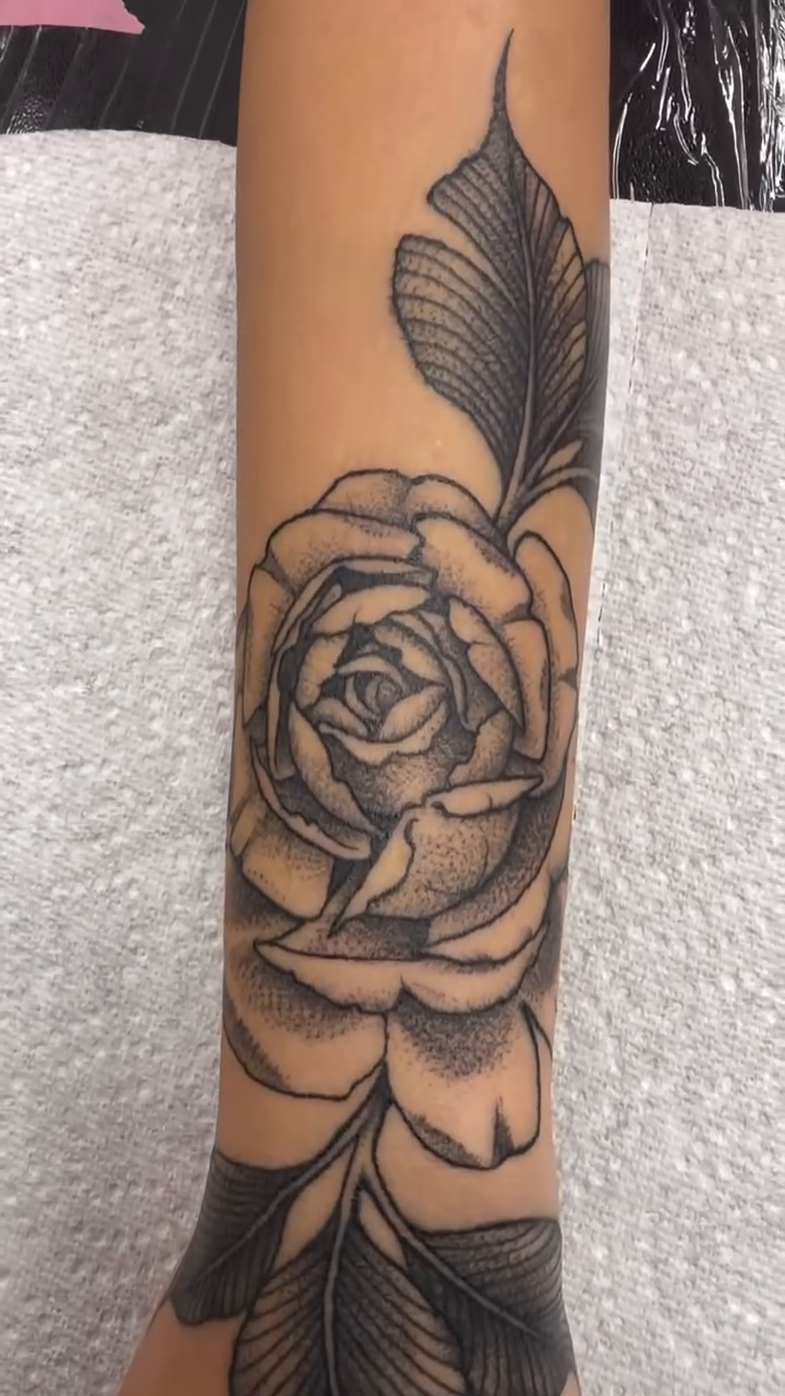 Tattoo by @leannatattoos — realism, black_and_grey