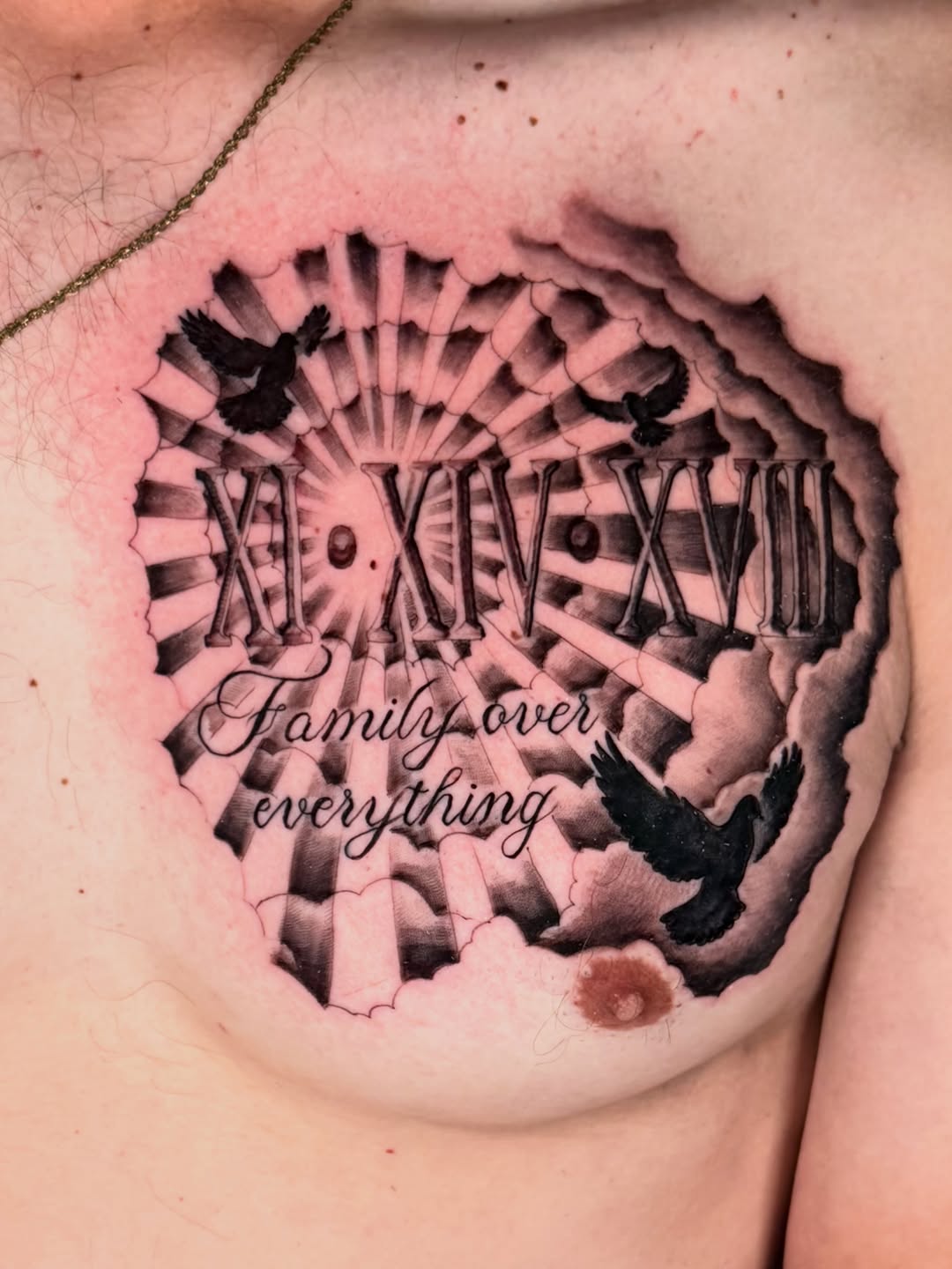 Tattoo by @instabullshit — lettering_script, black_and_grey