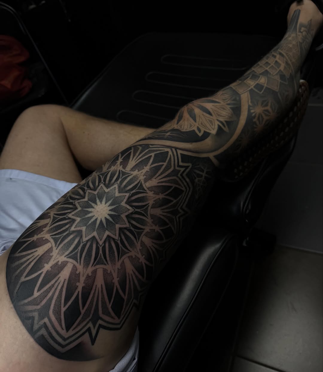 Tattoo by @rxr.dreadzilla — geometric, dotwork