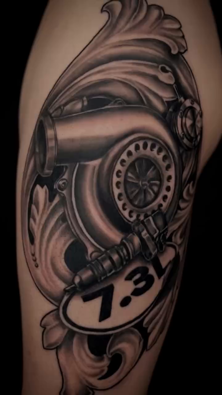 Tattoo by @rickysbangerink โ realism, black_and_grey