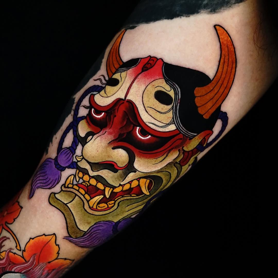 Hannya mask Japanese tattoo on the forearm by 이레즈미 수원이레즈미 수원타투 권지훈