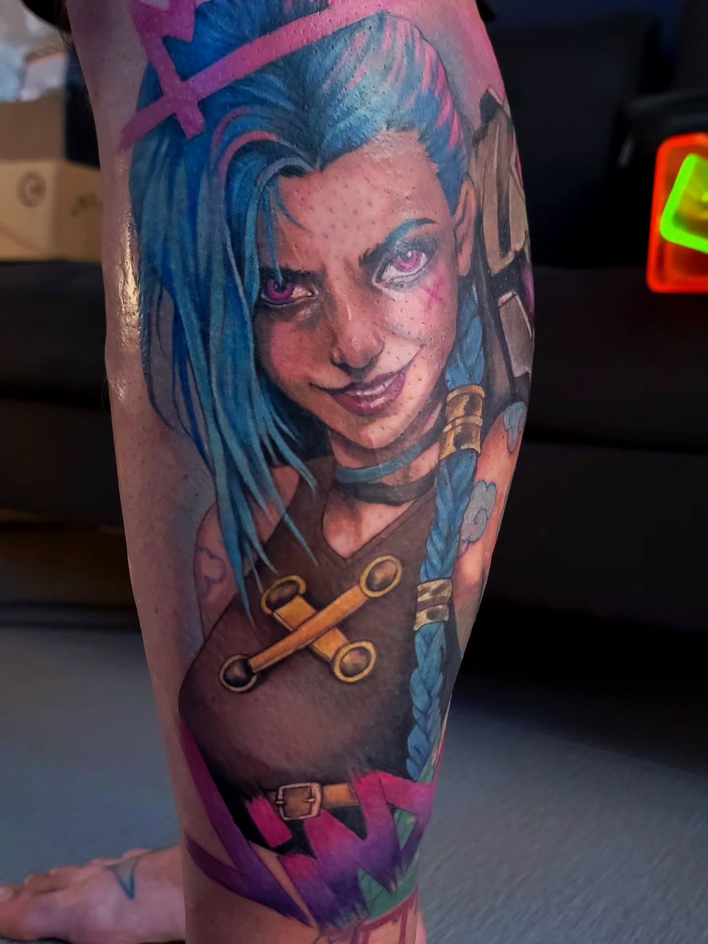 Elf character realism tattoo on the forearm by Kerry Rose