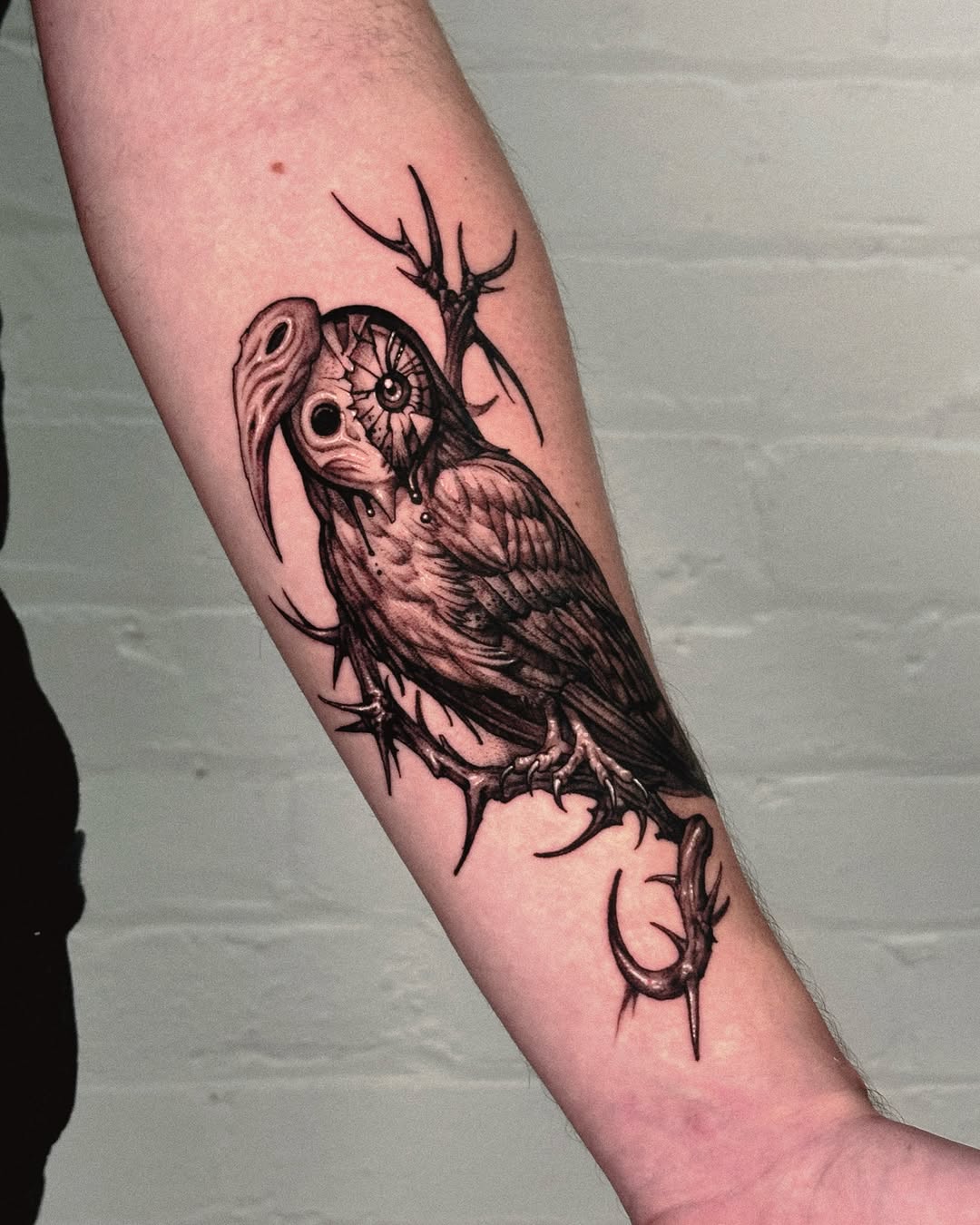 Tattoo by @doosik_tattoo โ dark_realism, black_and_grey