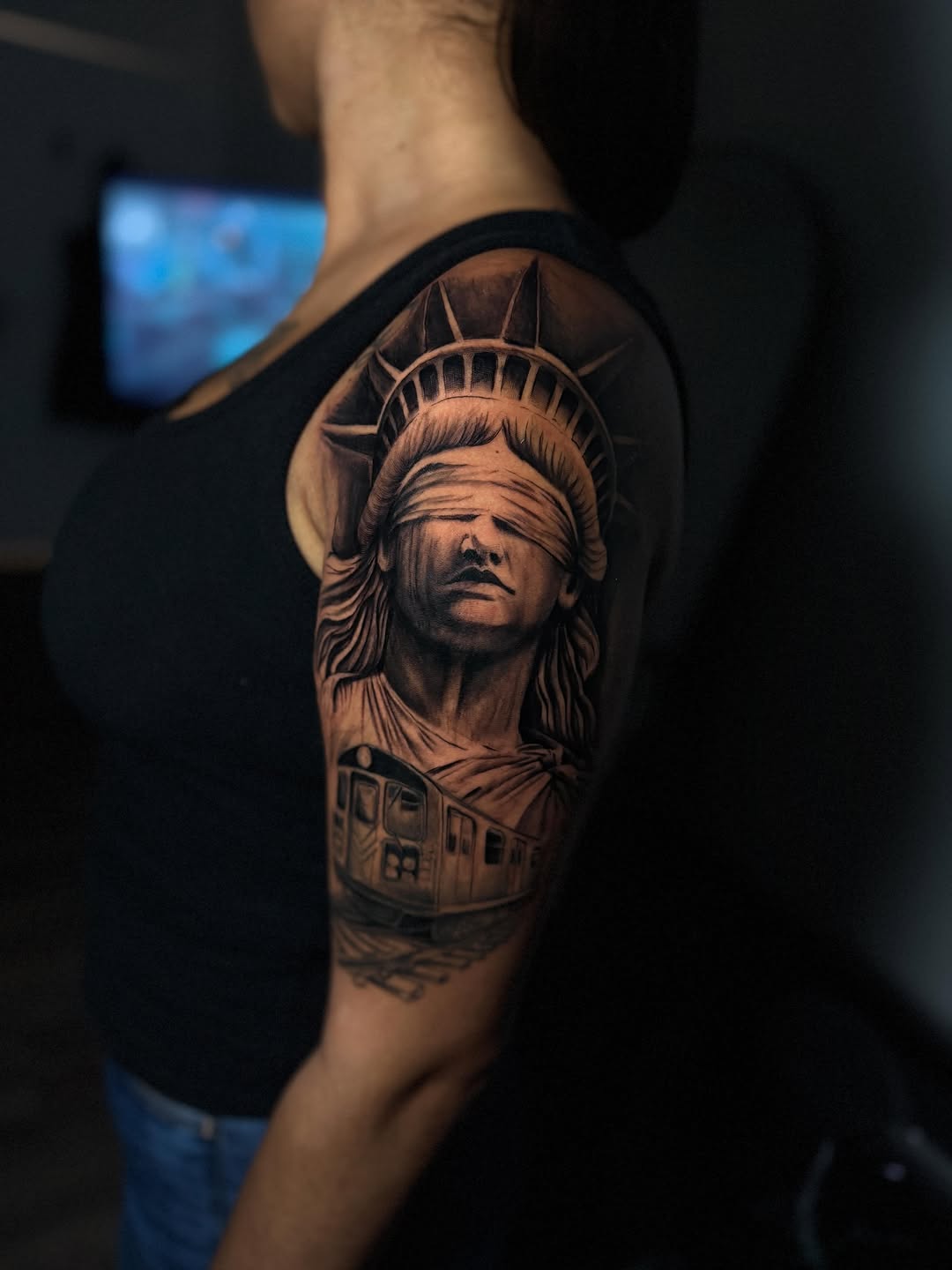 Tattoo by @tatt2ant — realism, black_and_grey