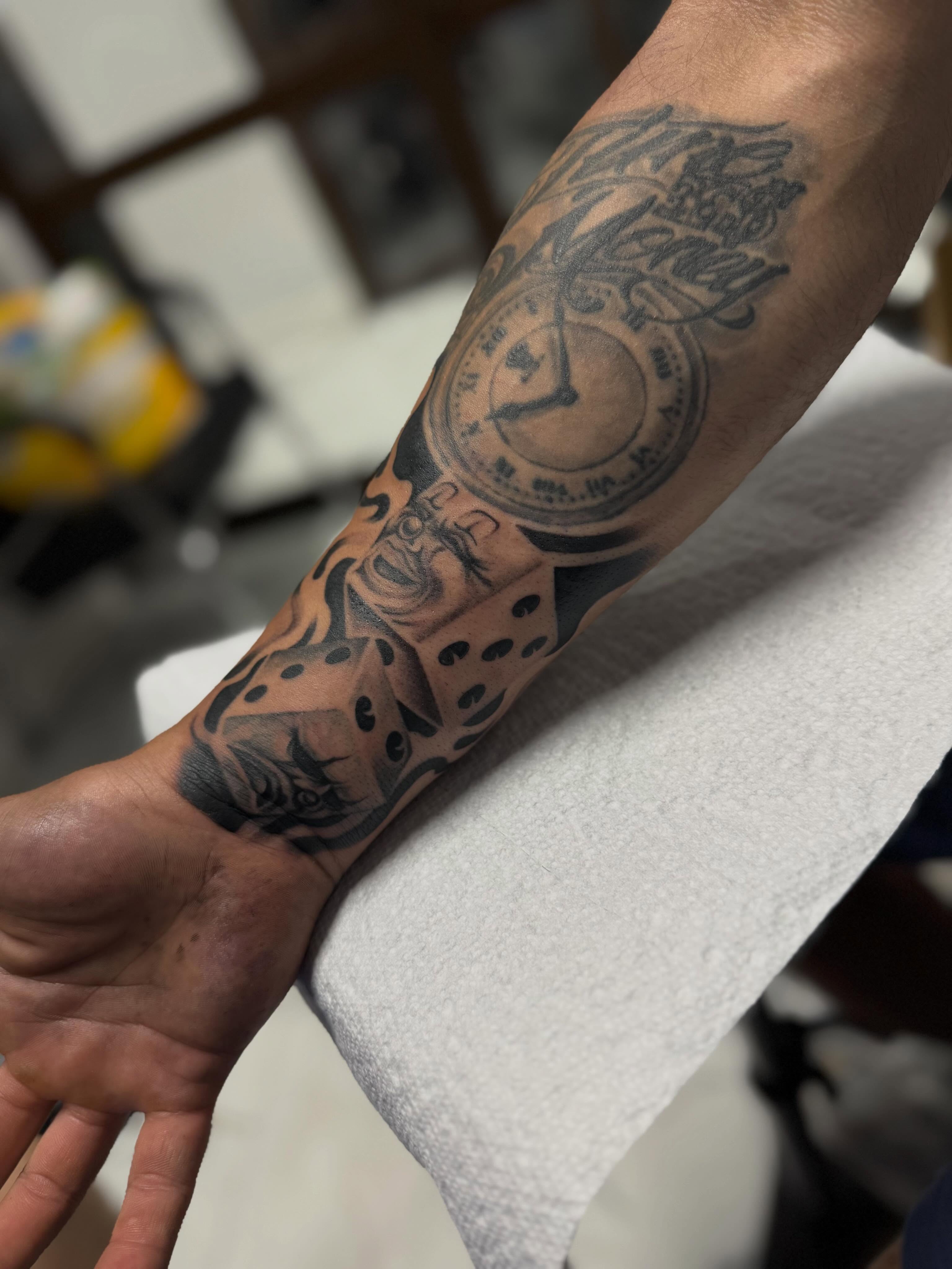 Tattoo by @santana_ink โ trash_polka