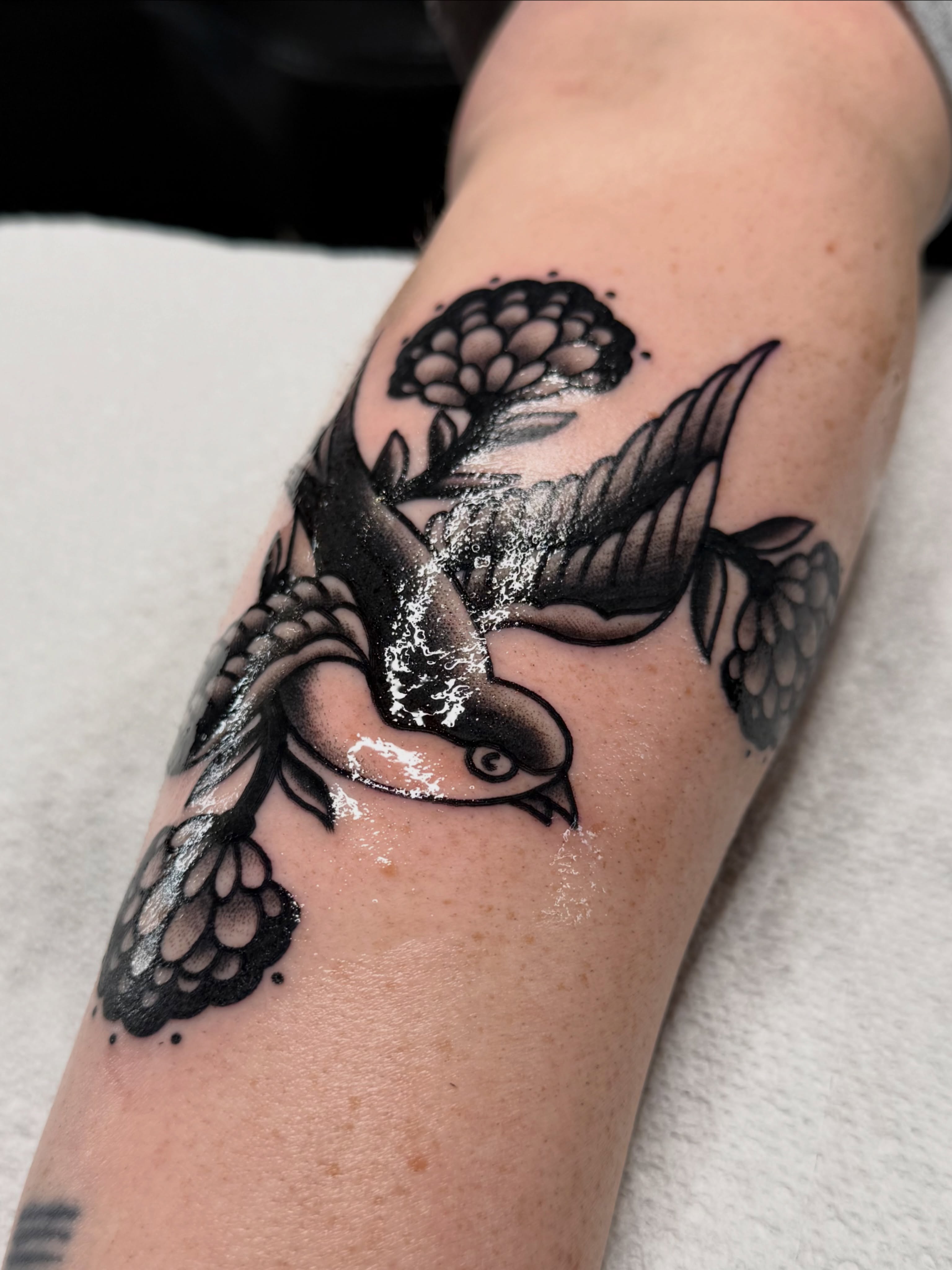 Tattoo by @logansightart — black_and_grey