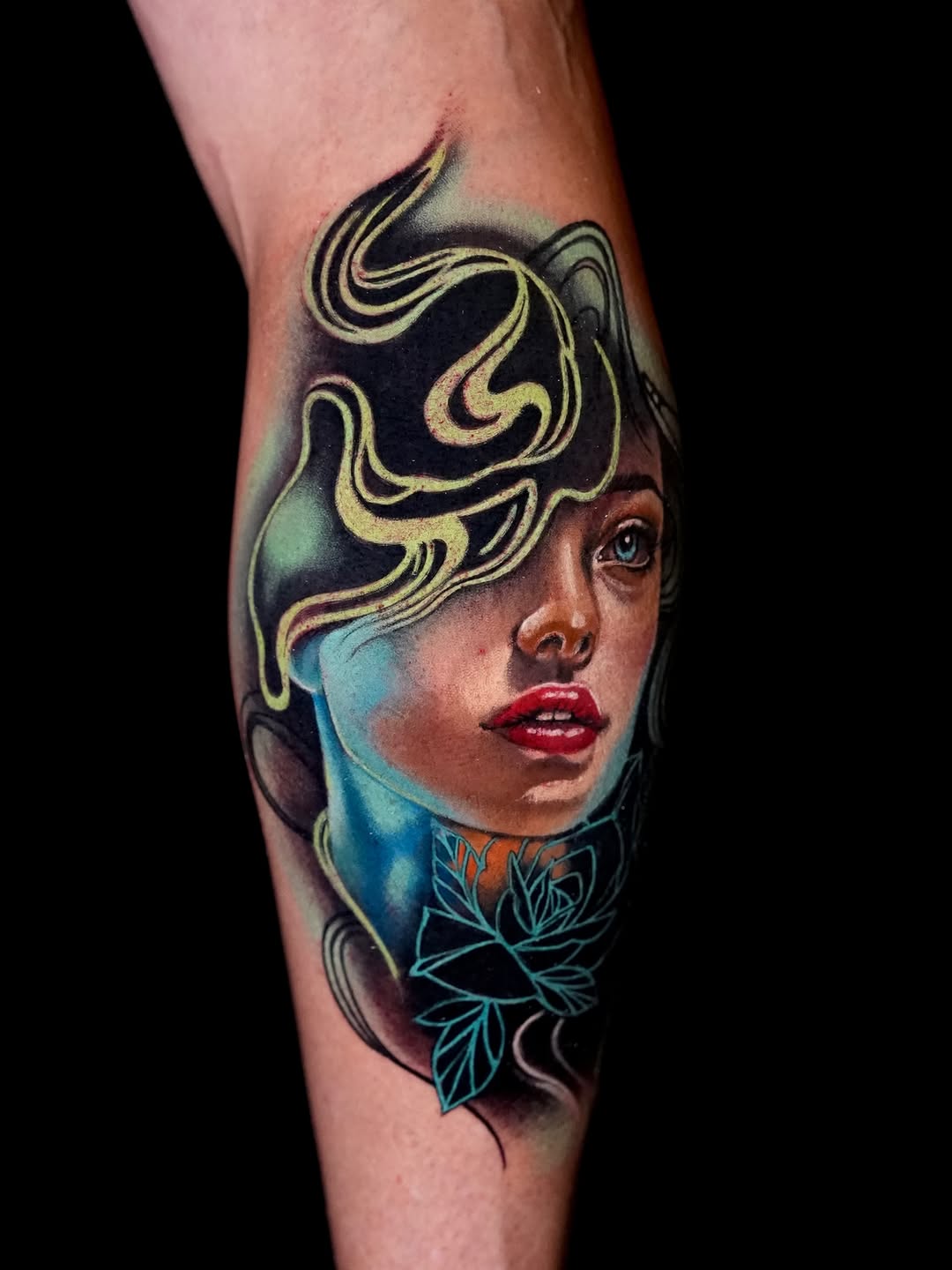 Tattoo by @locodharma — realism, trash_polka