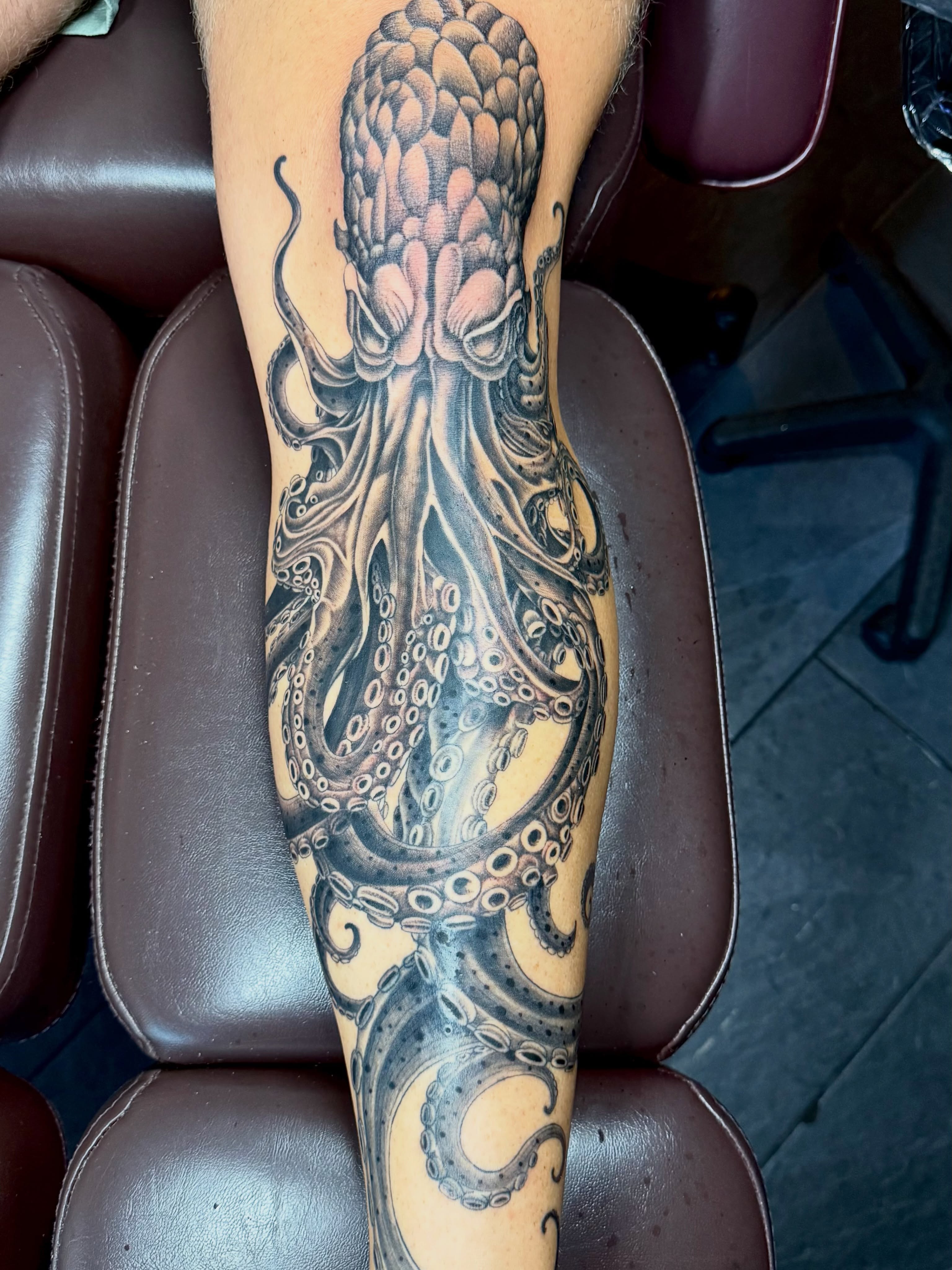 Tattoo by @kaketatts — black_and_grey, realism