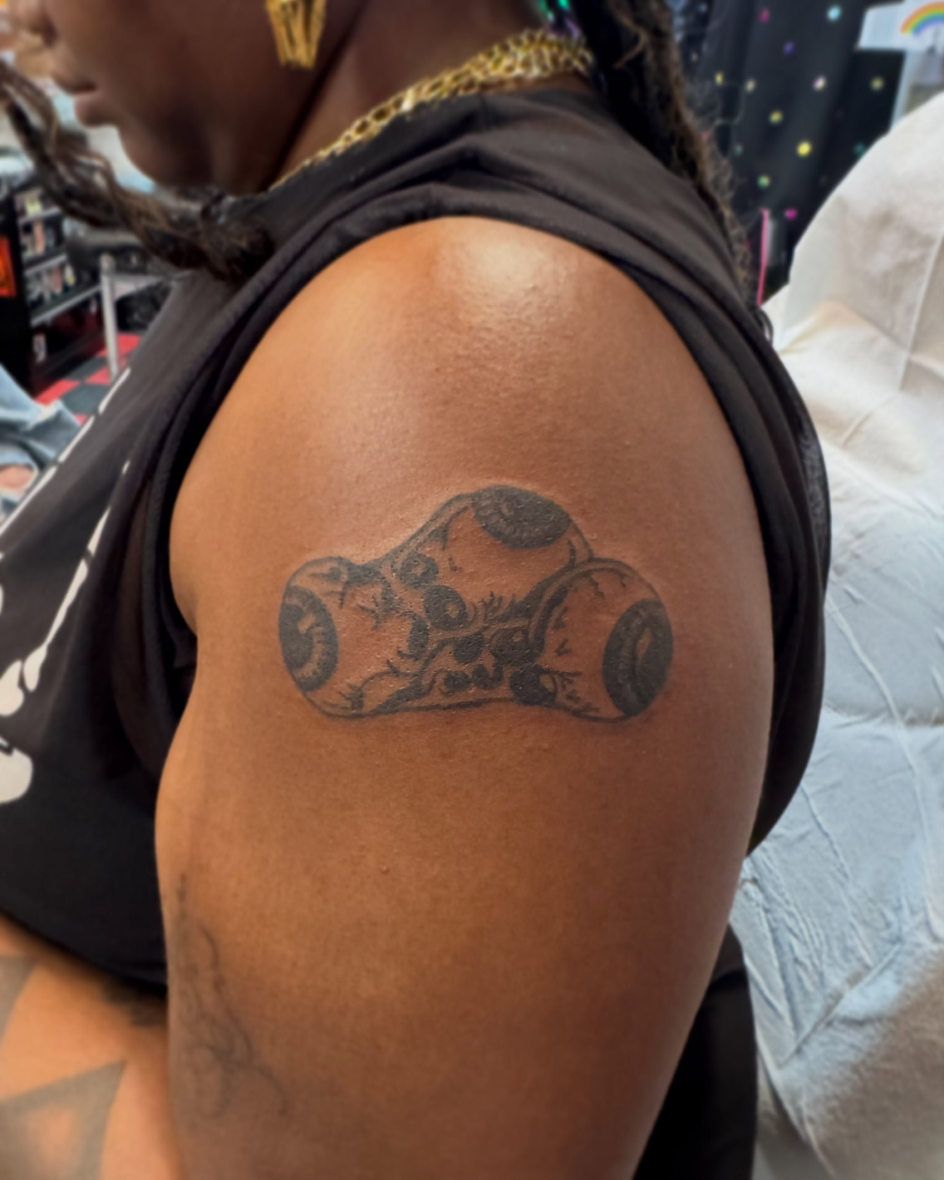 Tattoo by @roach__b — black_and_grey