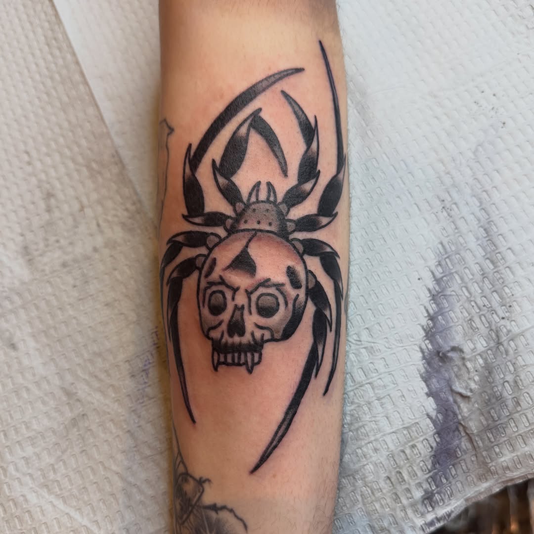 Tattoo by @partytimecarl — black_and_grey