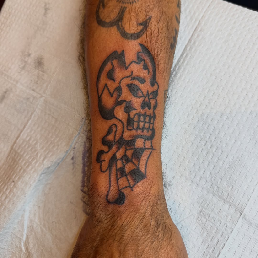 Tattoo by @partytimecarl — black_and_grey