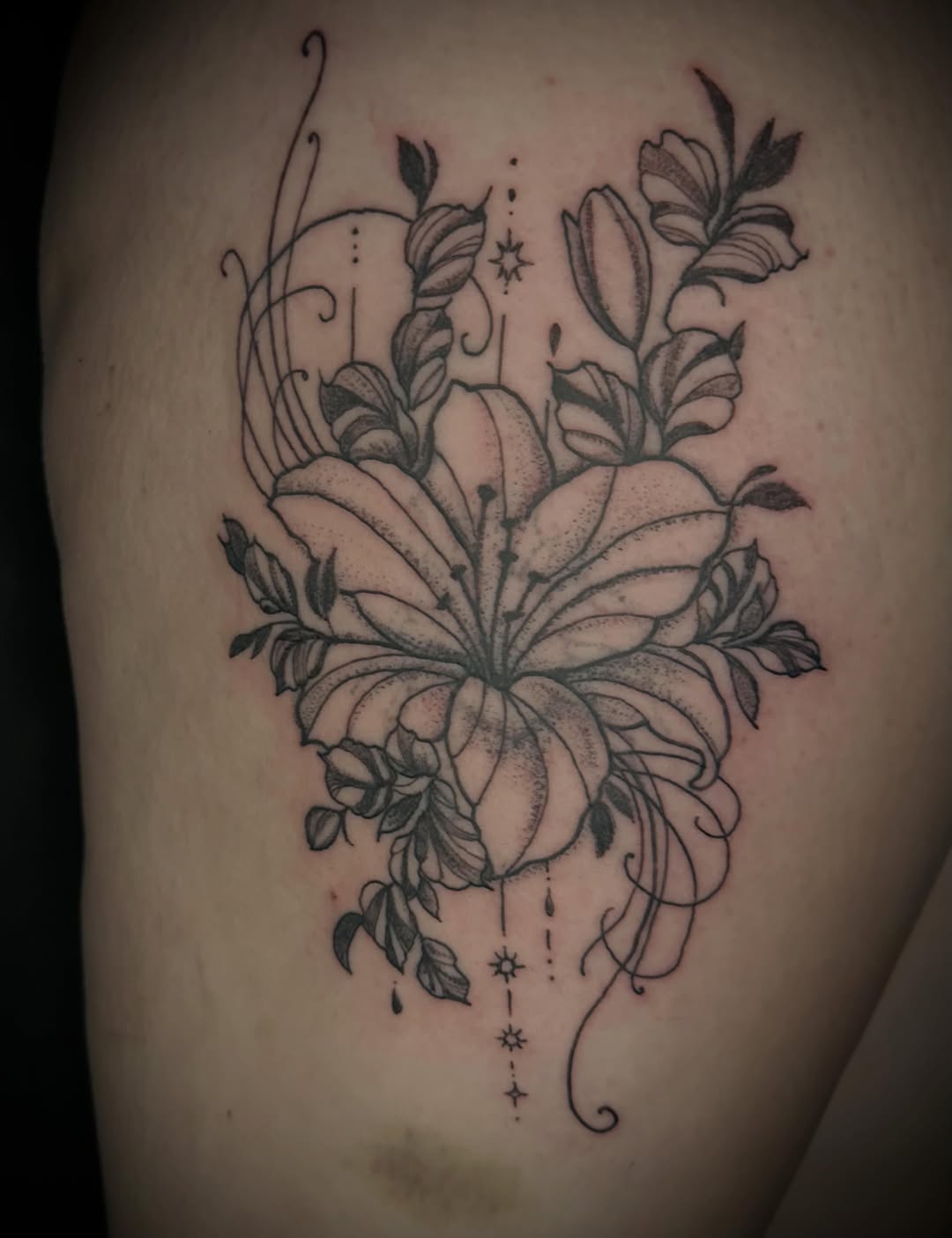 Tattoo by @needlecakeinc — fine_line, dotwork