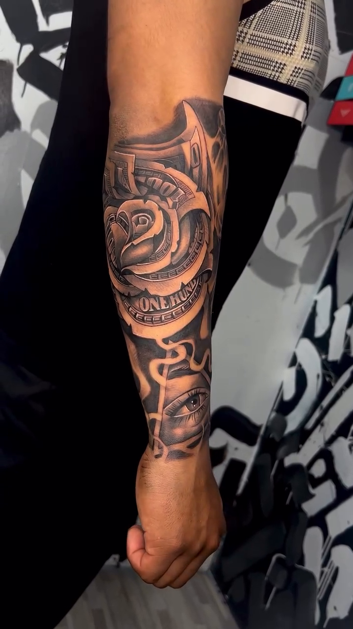 Tattoo by @jhonnye_tattoo — realism, black_and_grey