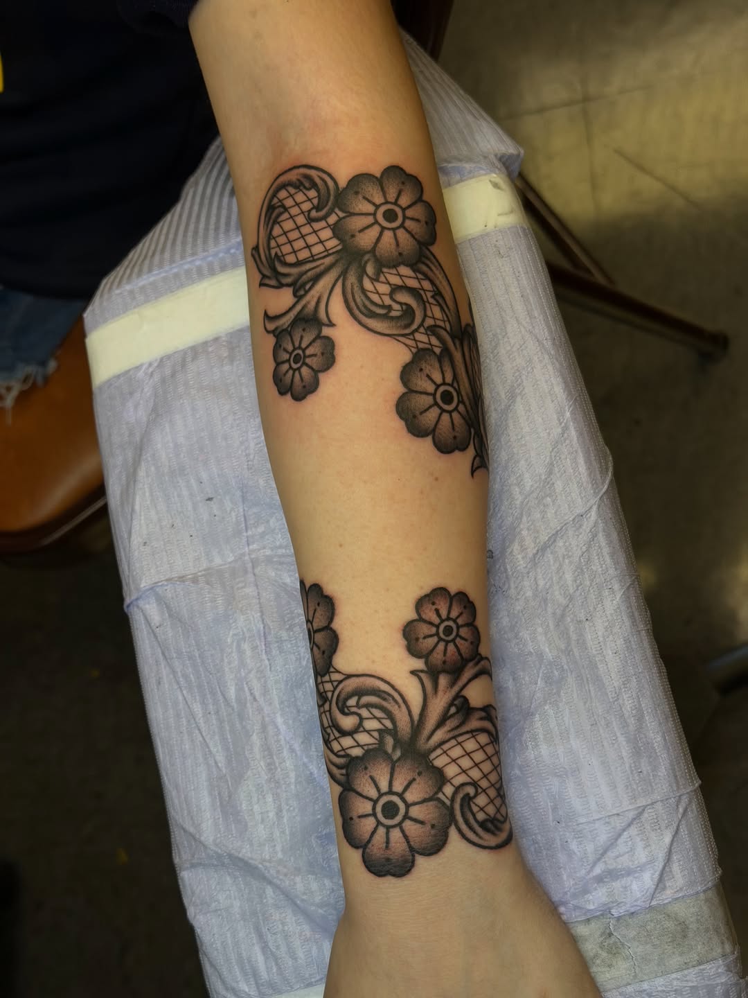 Tattoo by @ryanpereztattoo — ornamental, black_and_grey