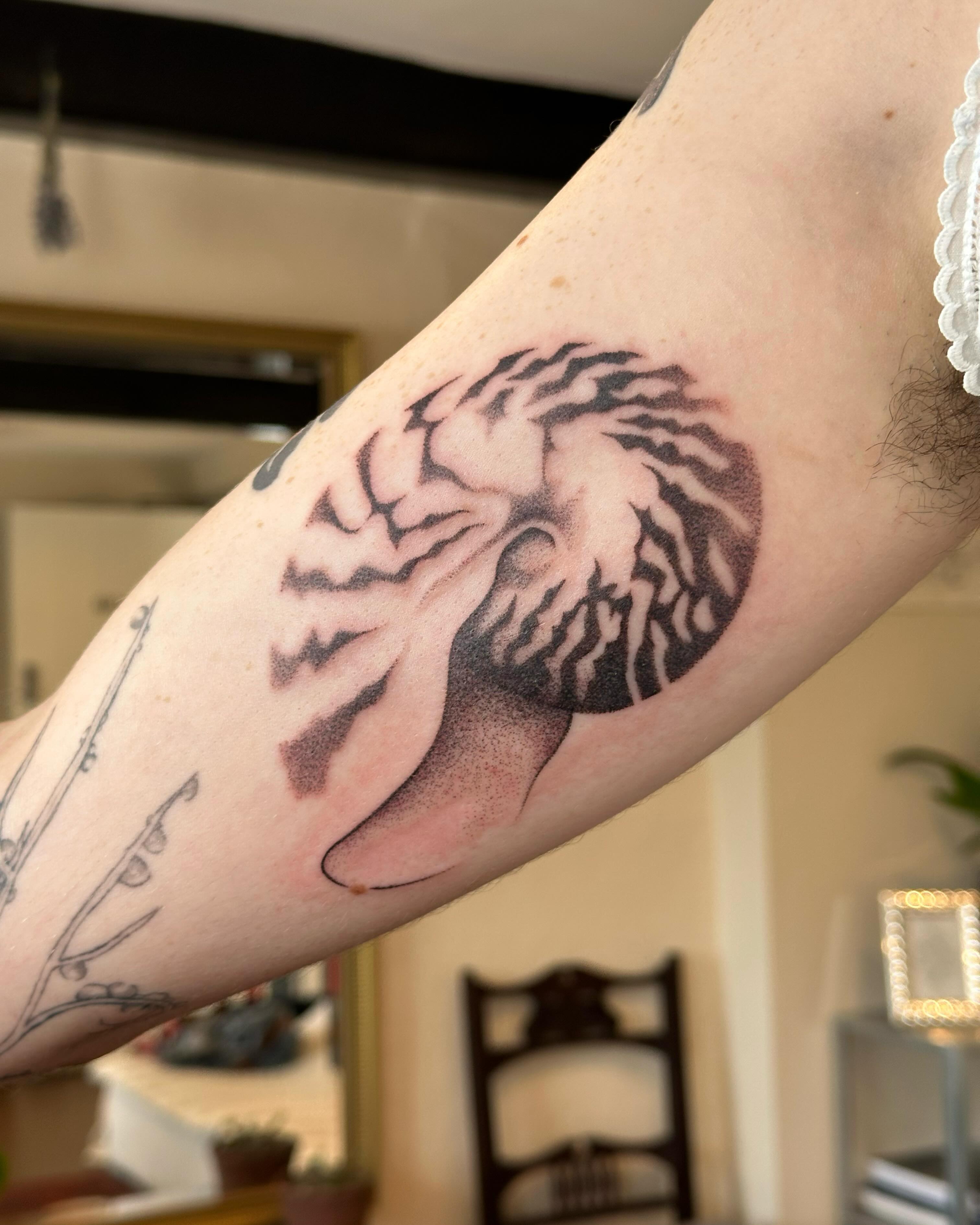 Tattoo by @rrrackham — dotwork