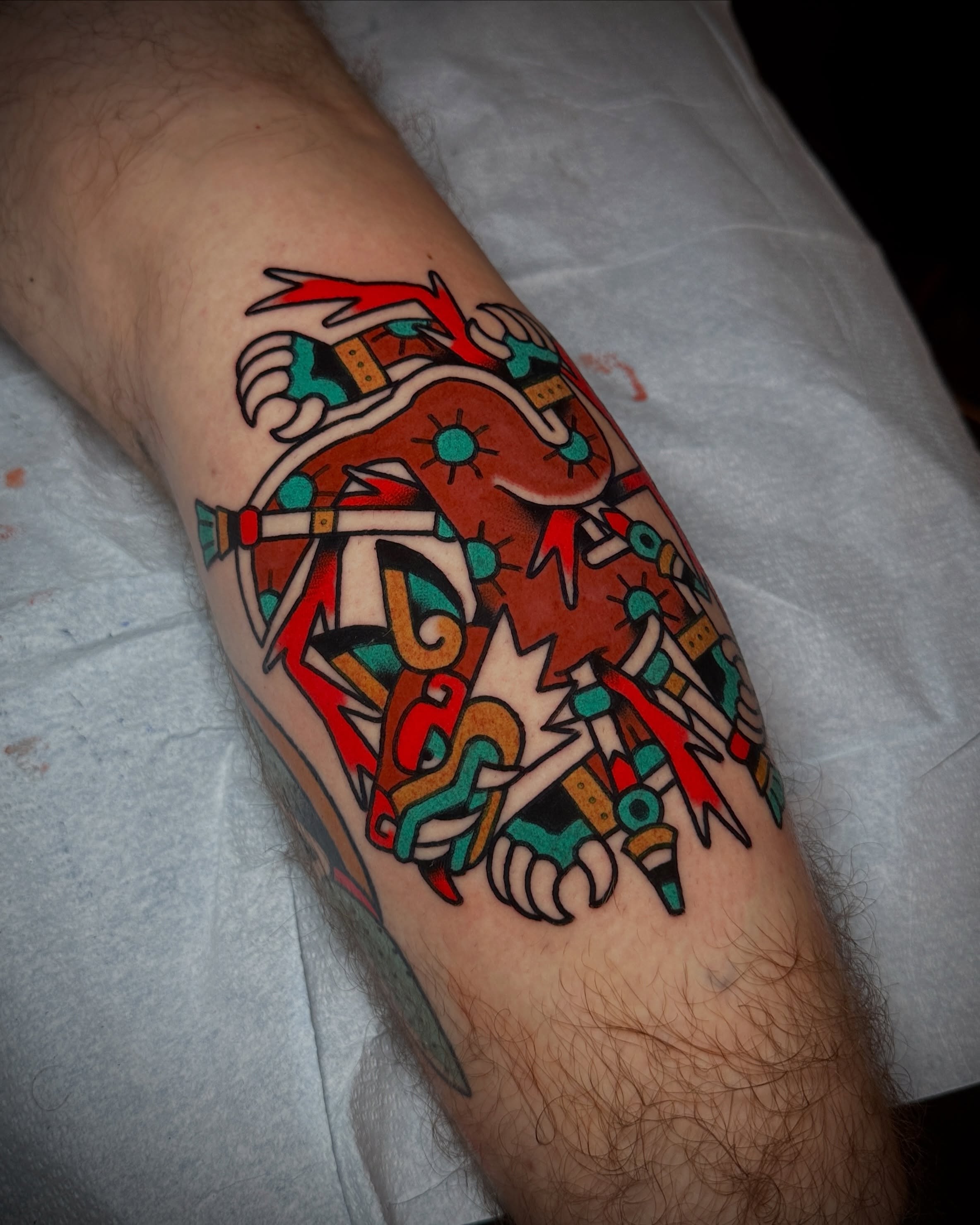 Abstract geometric design geometric tattoo on the forearm by โ L O S โ ๐ฒ๐ฝ