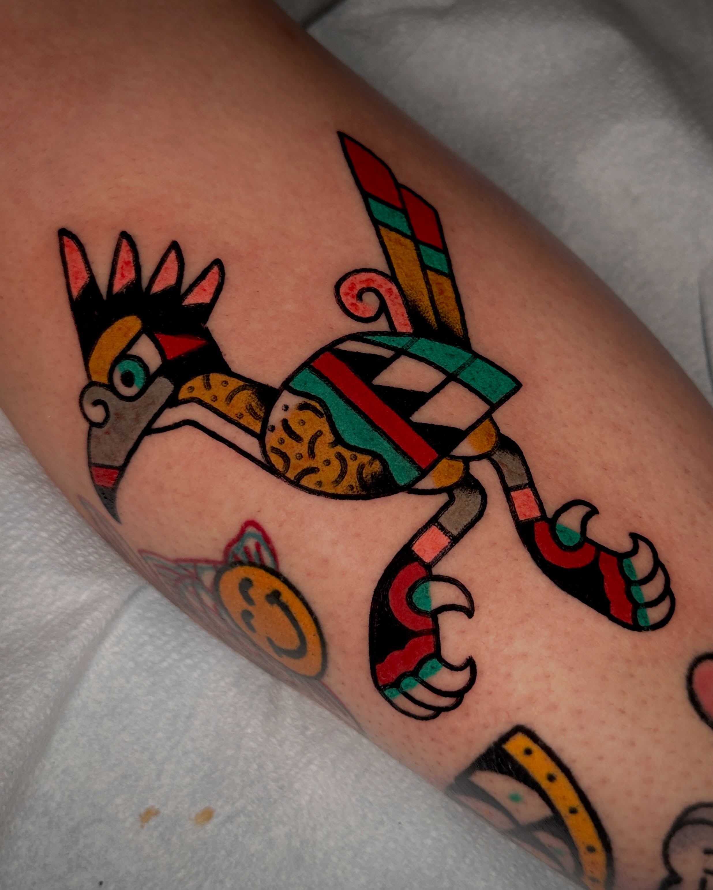 Animal American traditional tattoo on the forearm by โ L O S โ ๐ฒ๐ฝ