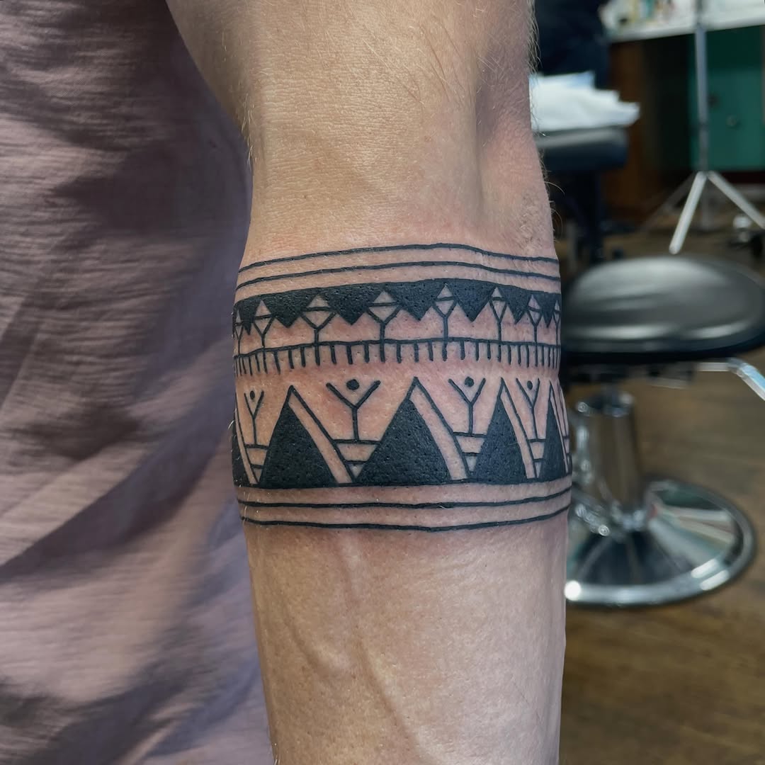 Tattoo by @haleymctattoos — tribal, blackwork