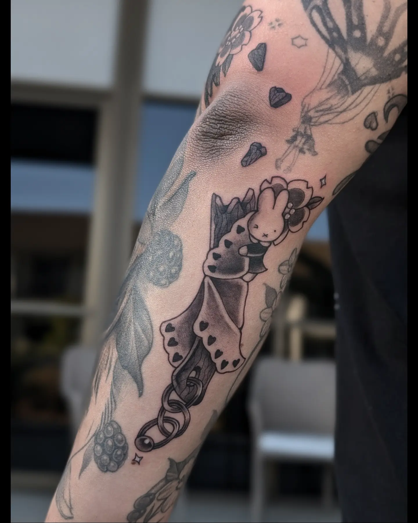 Tattoo by @matchashojo — black_and_grey
