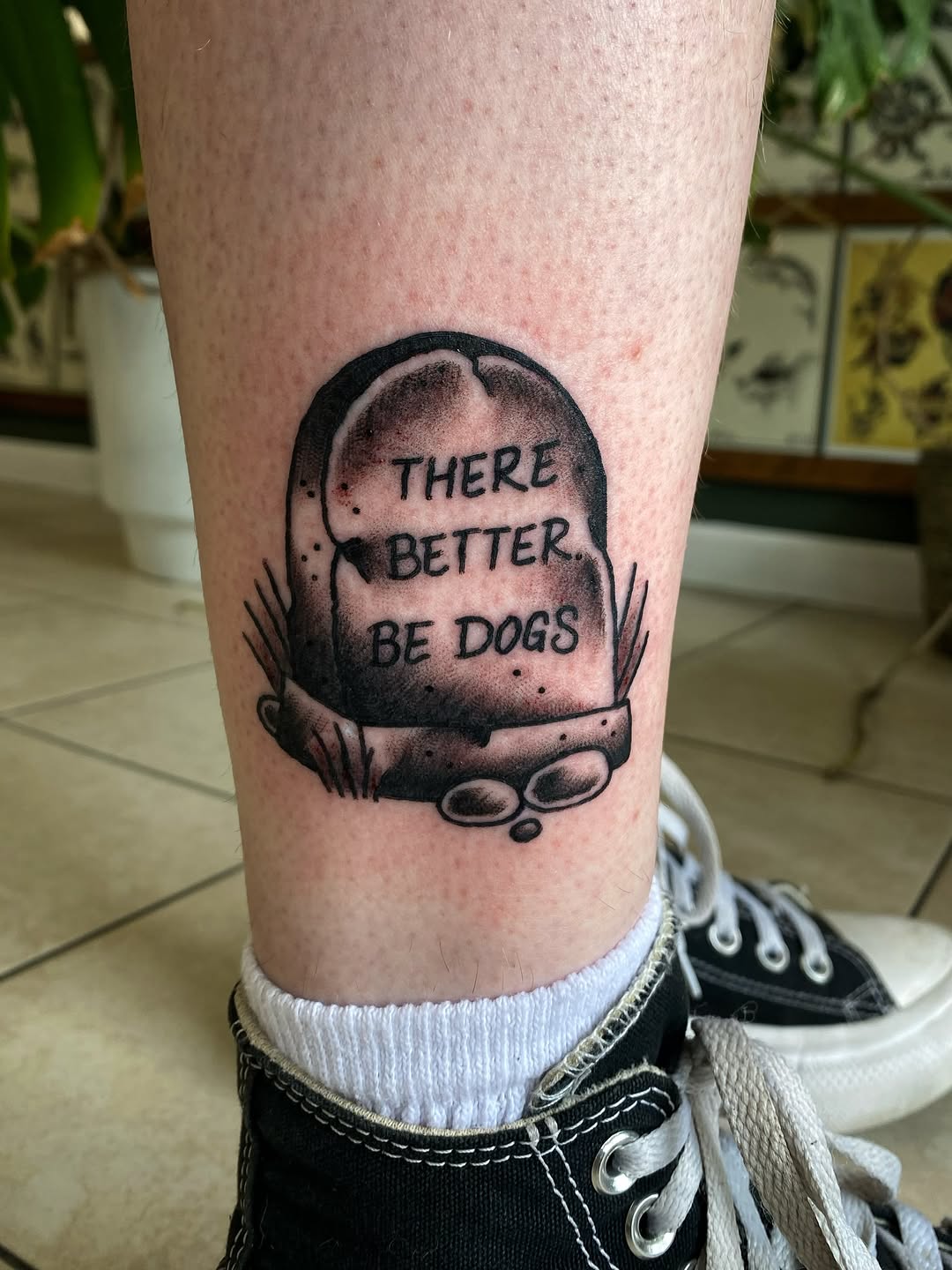 Tattoo by @menacemineure.tattoos — lettering_script, black_and_grey
