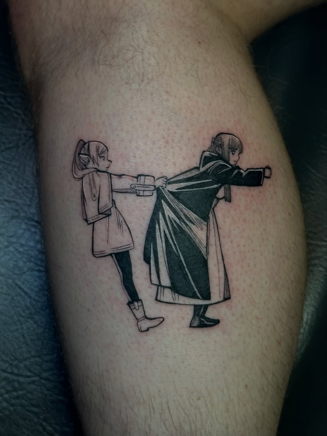 Tattoo by @inkygremlin — anime, fine_line