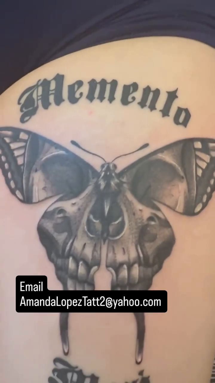 Tattoo by @amandalopeztatt2 — dark_realism, lettering_script