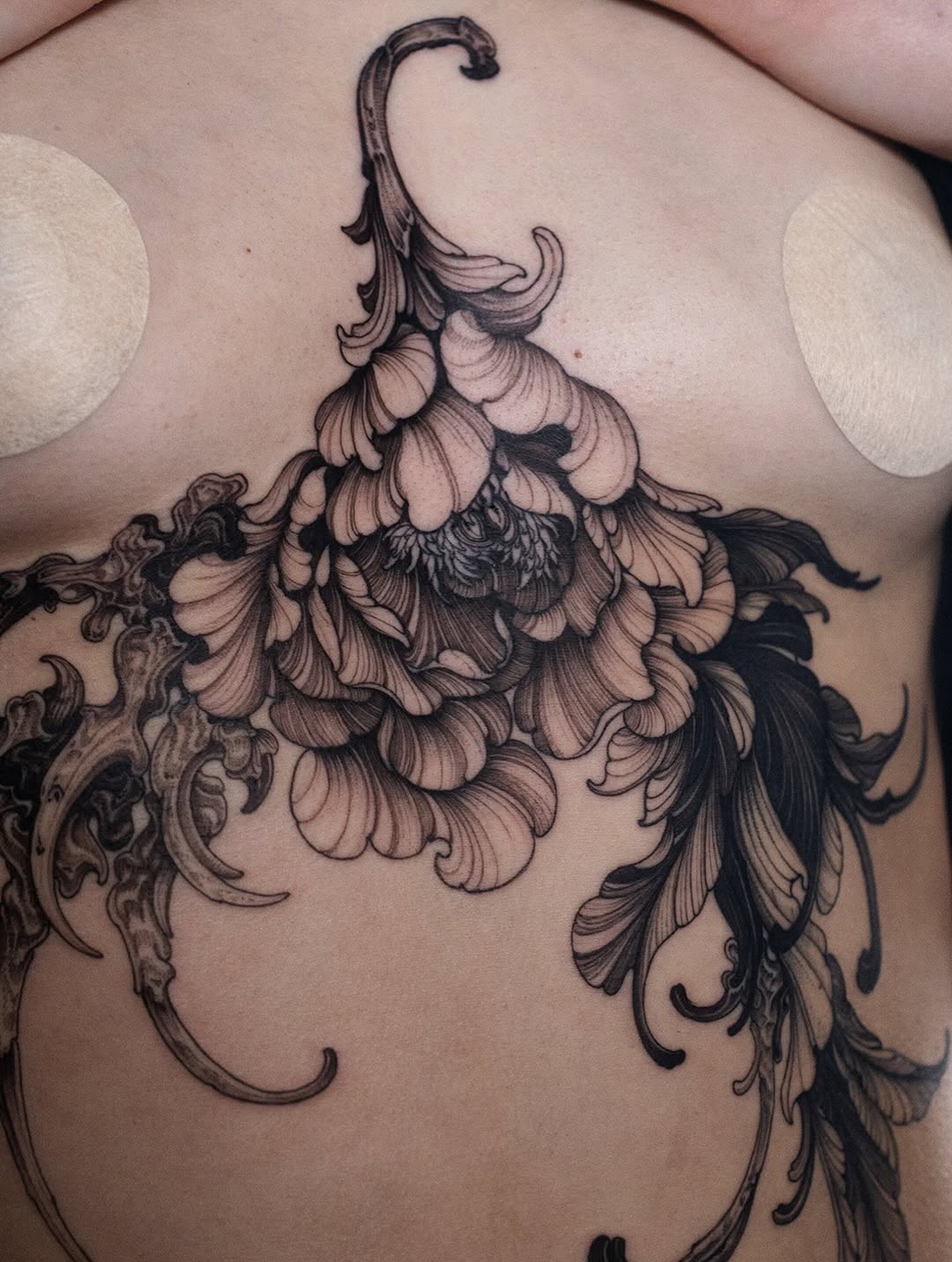 Tattoo by @siio_ink — black_and_grey, ornamental