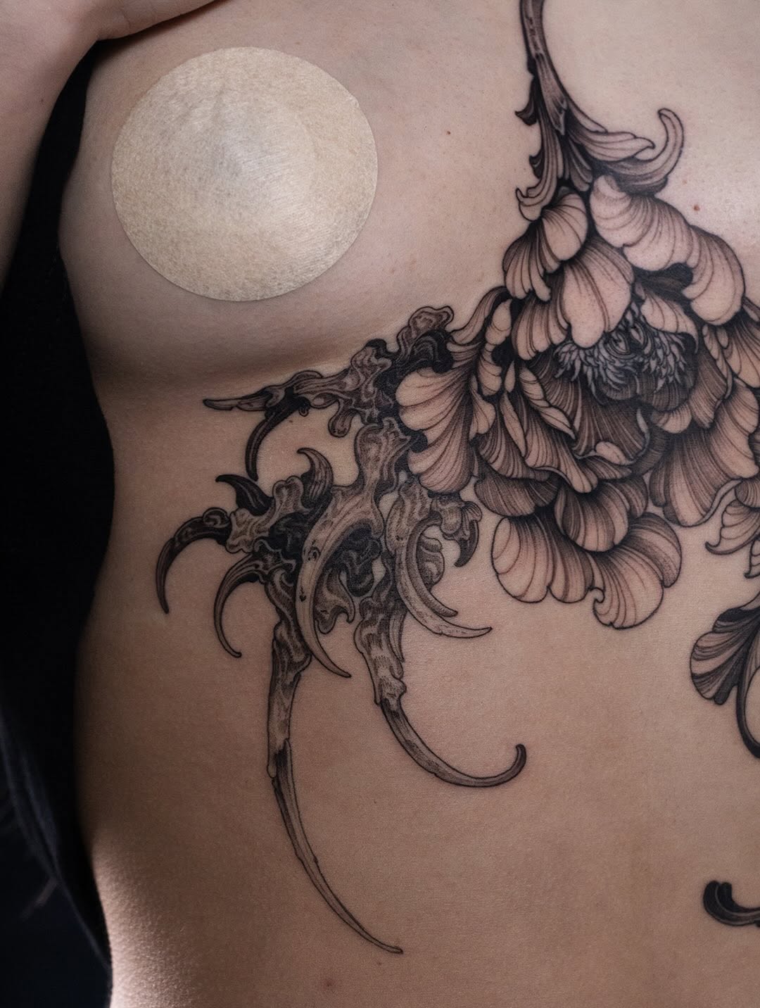 Tattoo by @siio_ink — black_and_grey, ornamental