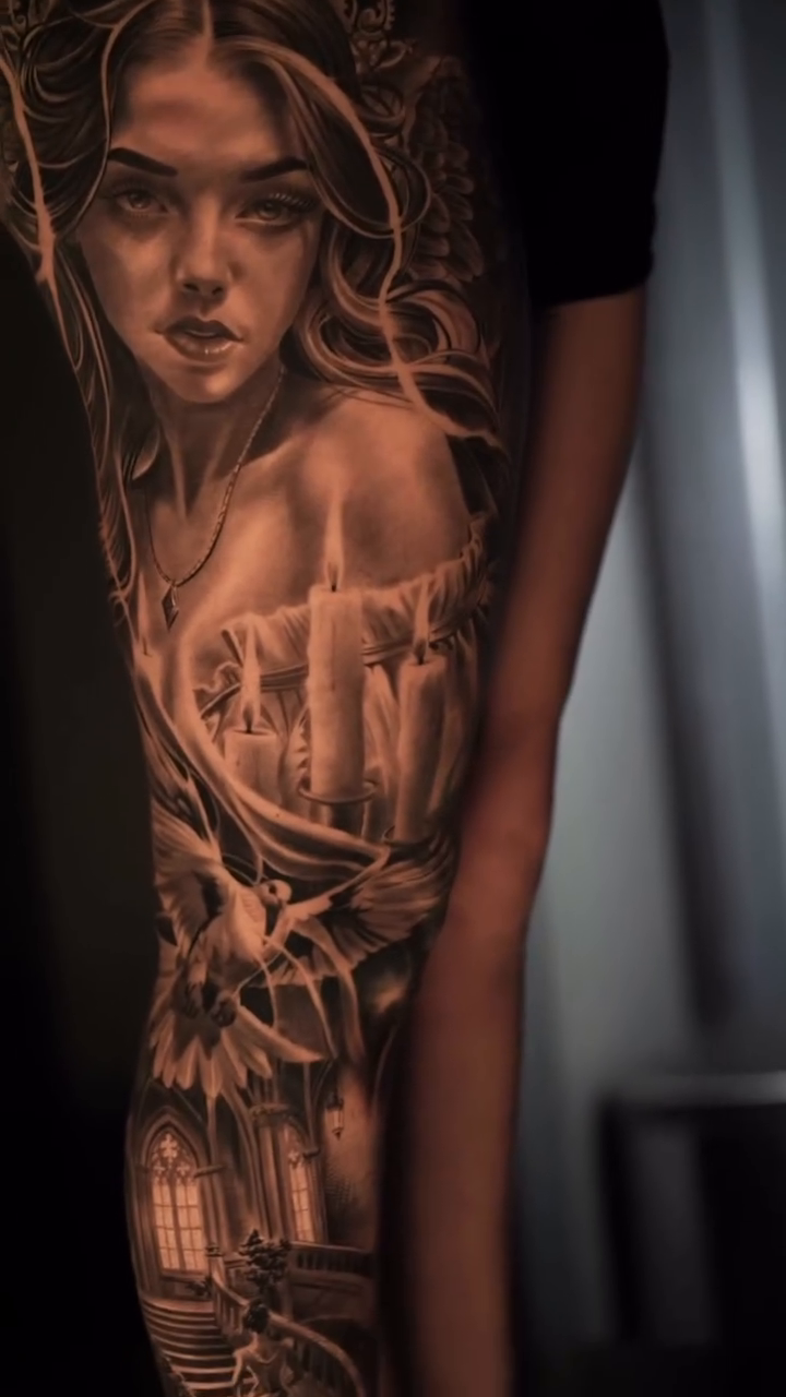 Tattoo by @tattoosbychino — realism, black_and_grey