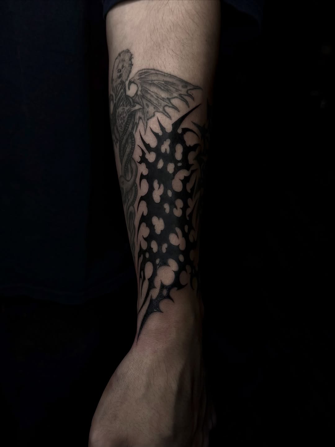 Tattoo by @gloomkvlt β blackwork, dark_realism