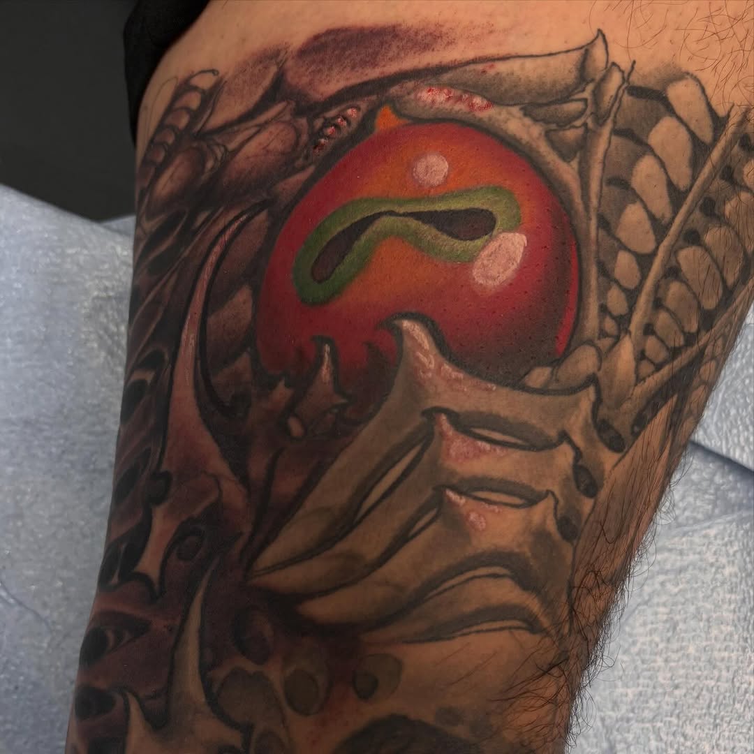 Tattoo by @musashi915 — dark_realism, black_and_grey