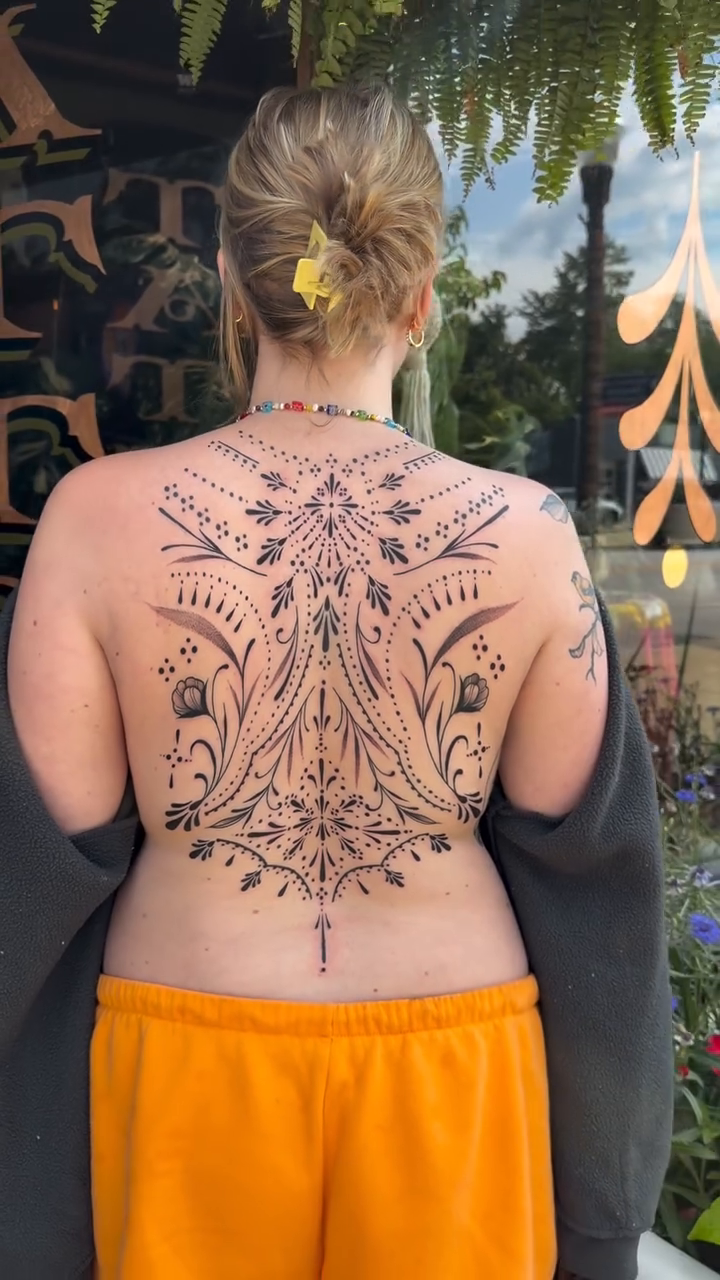 Tattoo by @allisonirvintattoo — ornamental, geometric