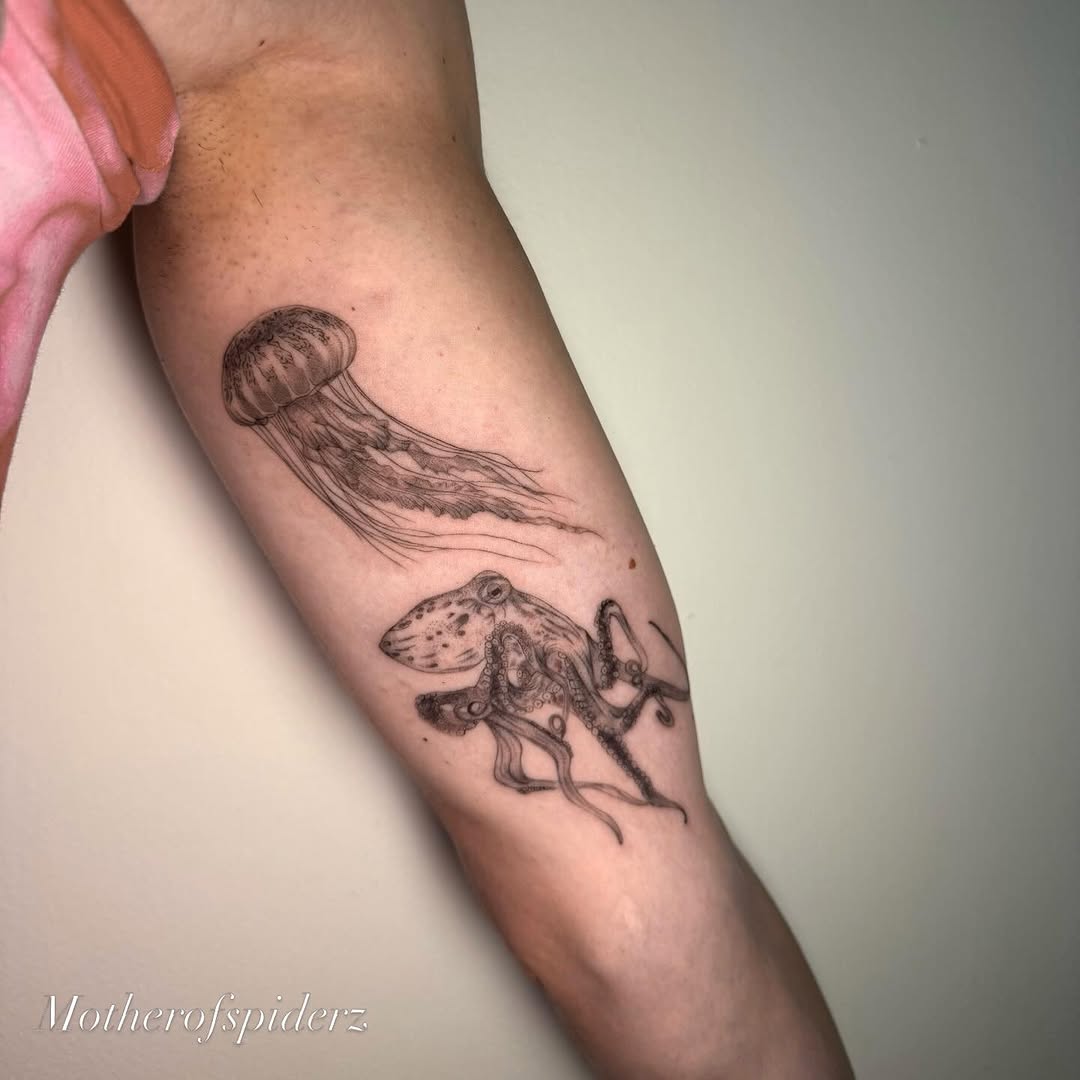 Tattoo by @motherofspiderz β fine_line, realism
