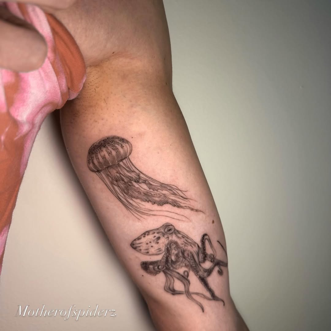 Tattoo by @motherofspiderz β fine_line, realism