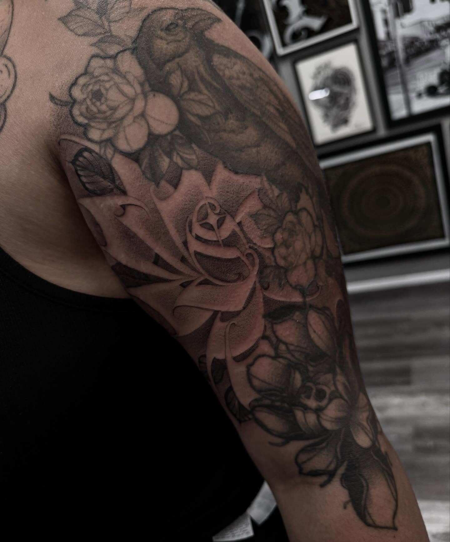Tattoo by @ashtattooer — black_and_grey