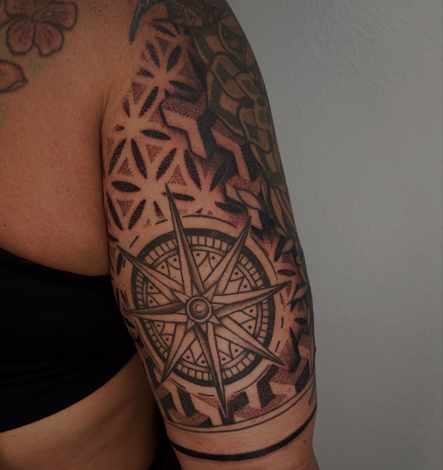 Tattoo by @tattoosbyjordanhunt — geometric, dotwork