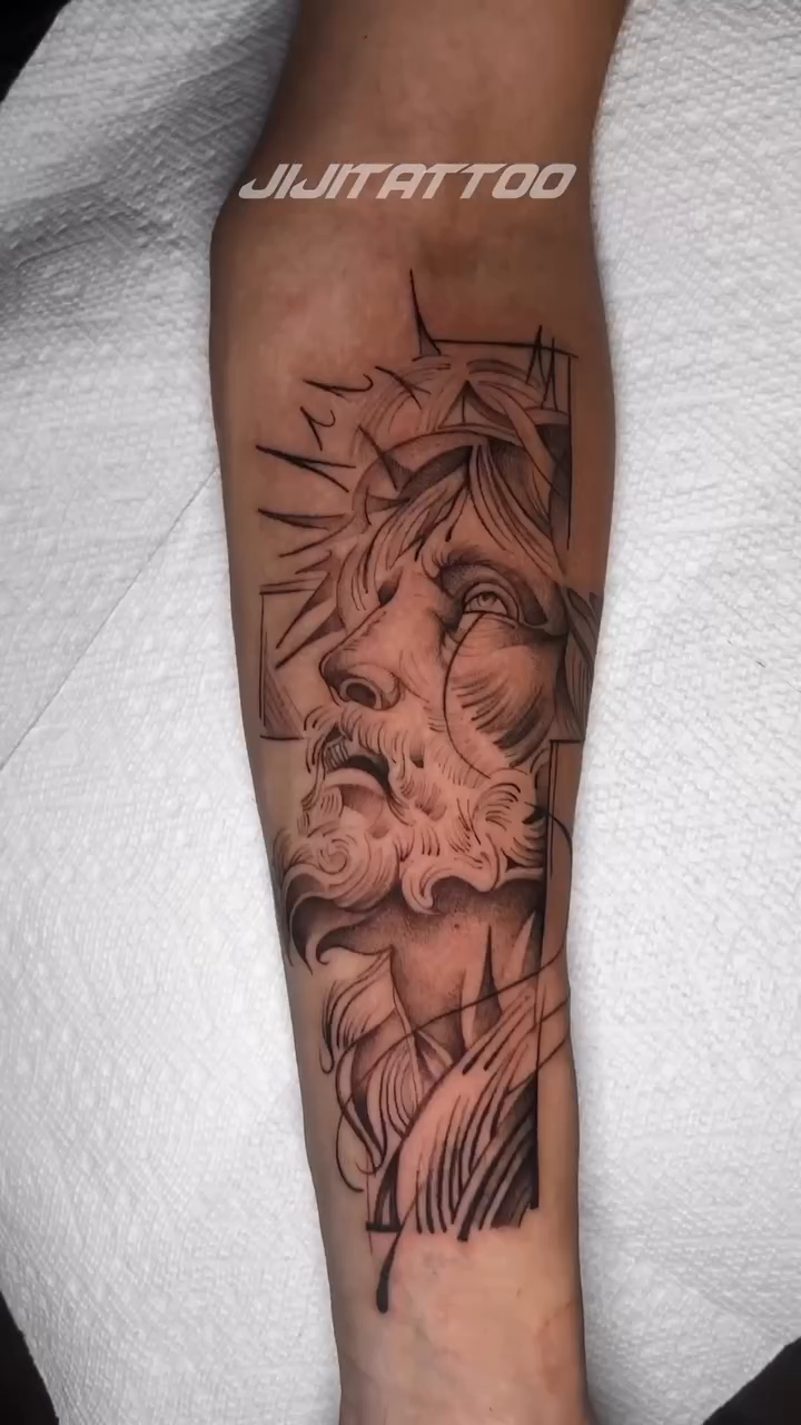 Tattoo by @jijitattoo — black_and_grey, realism