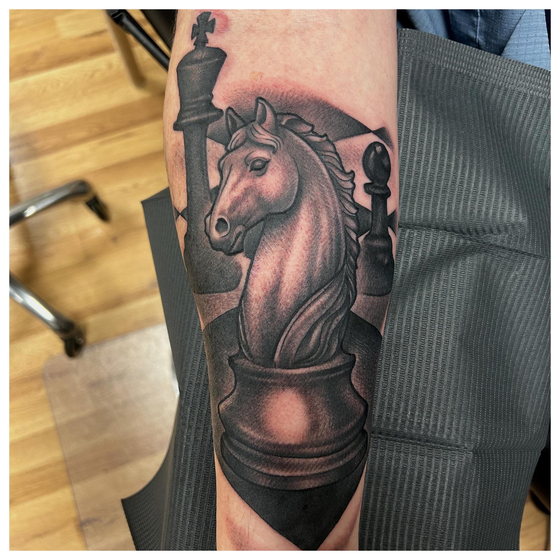 Tattoo by @pat_bennett_tattoos — realism, black_and_grey