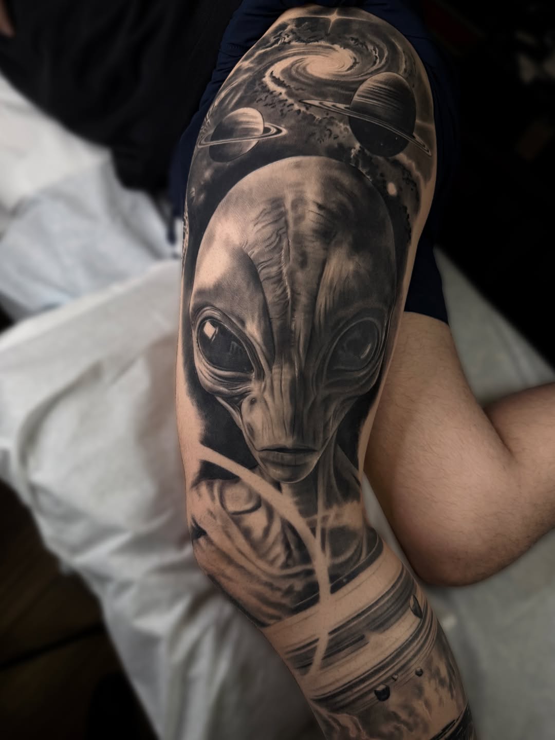 Tattoo by @gabpolflit_tattooartist — realism, black_and_grey