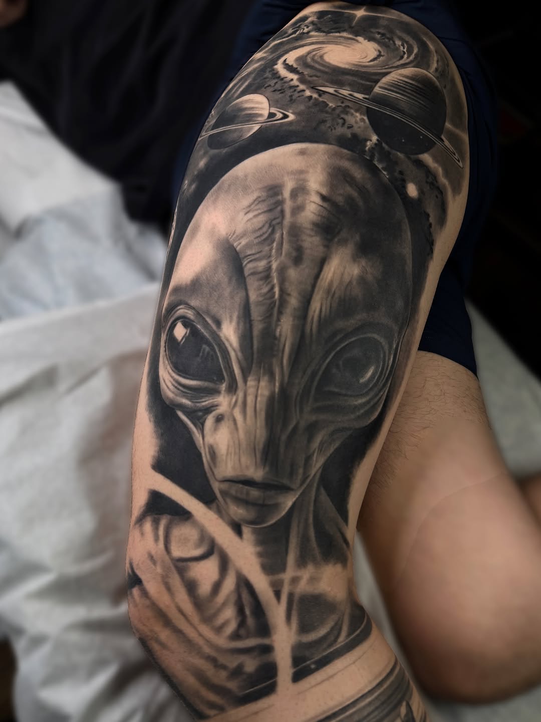 Tattoo by @gabpolflit_tattooartist — realism, black_and_grey