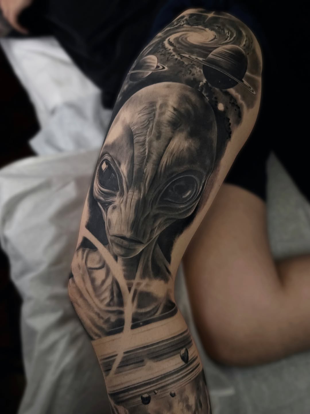Tattoo by @gabpolflit_tattooartist — realism, black_and_grey