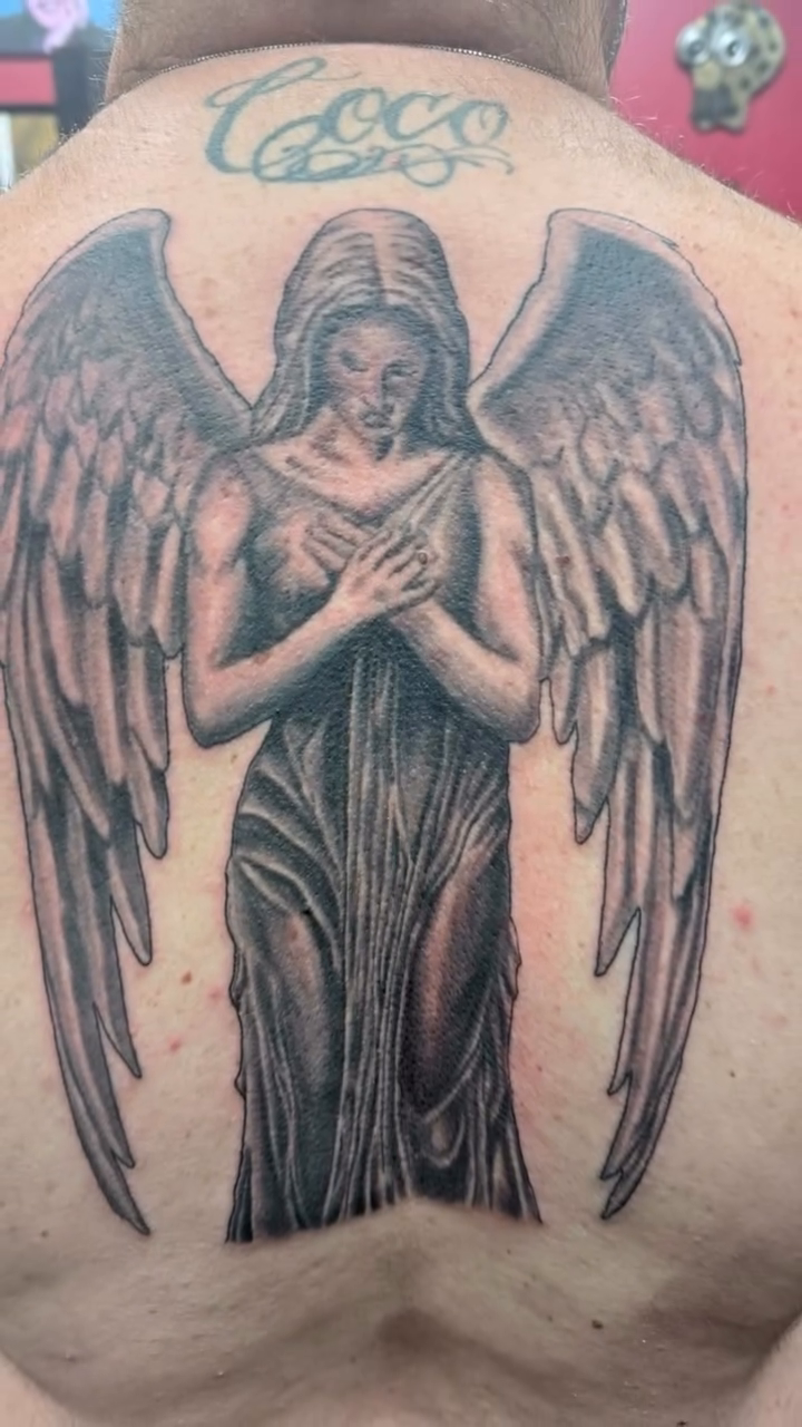 Tattoo by @tattooross — black_and_grey, realism