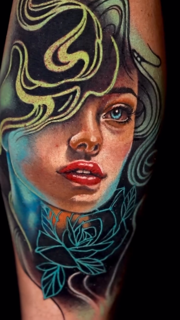 Tattoo by @locodharma — realism, trash_polka
