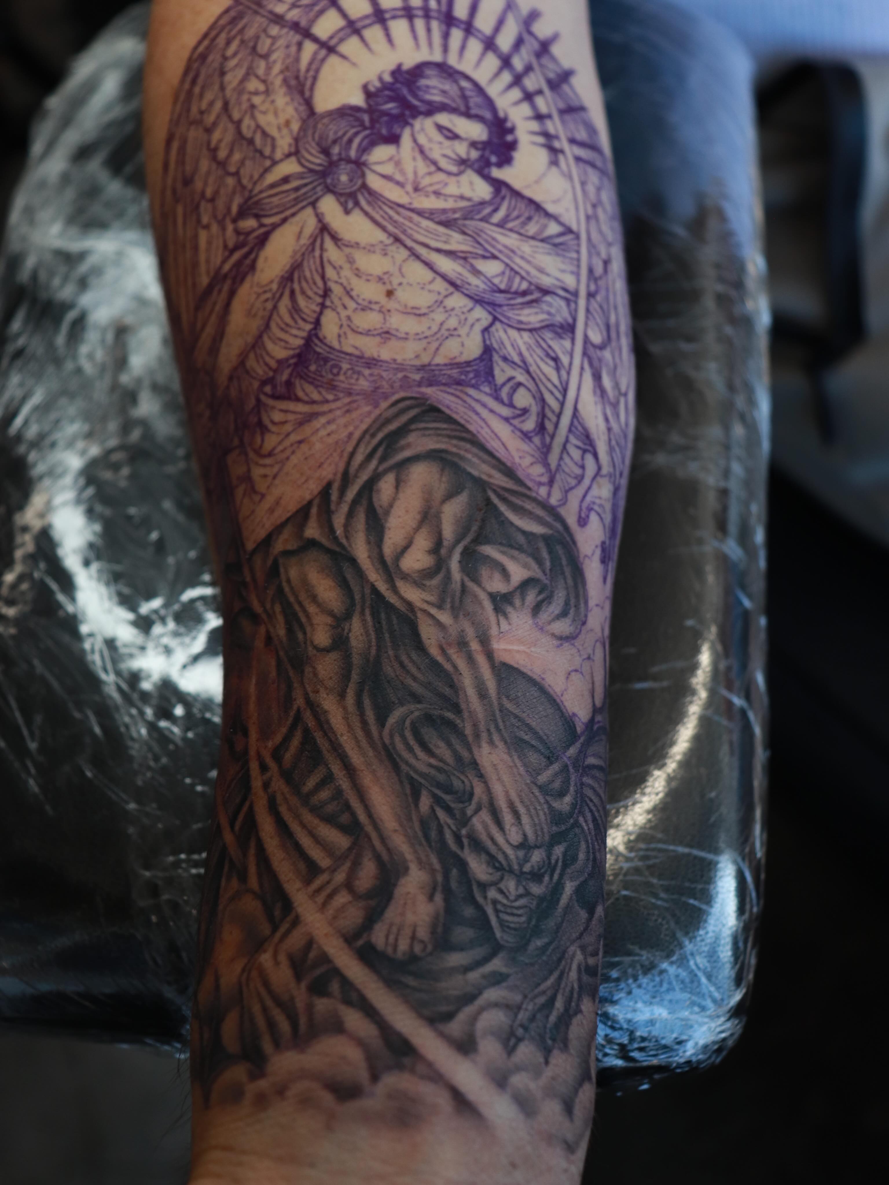 Tattoo by @dannyboy_tattz — black_and_grey, realism