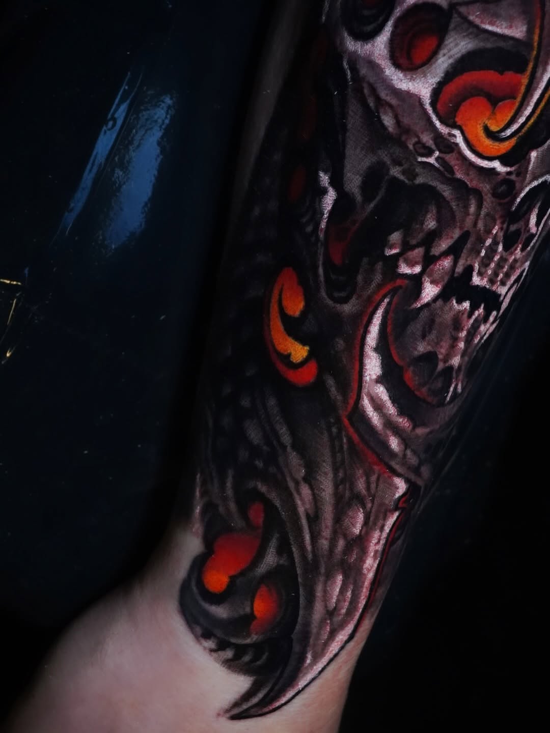 Tattoo by @stylebendingtattoos — dark_realism, blackwork