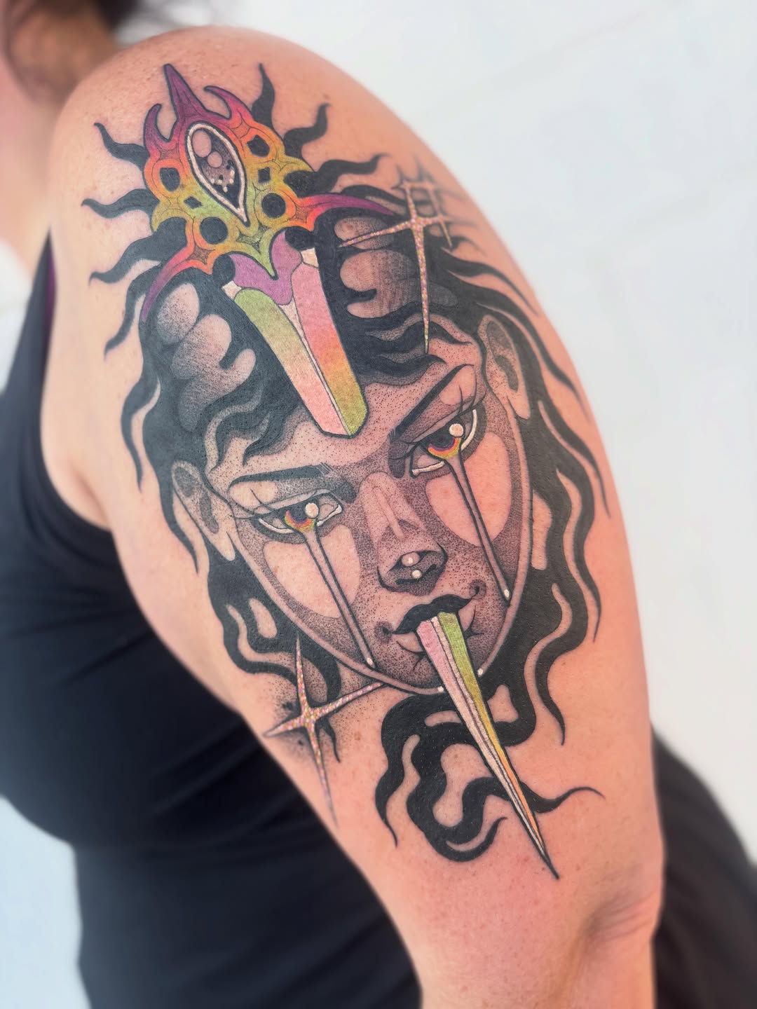 Tattoo by @carly.tattoos — neo_traditional, trash_polka