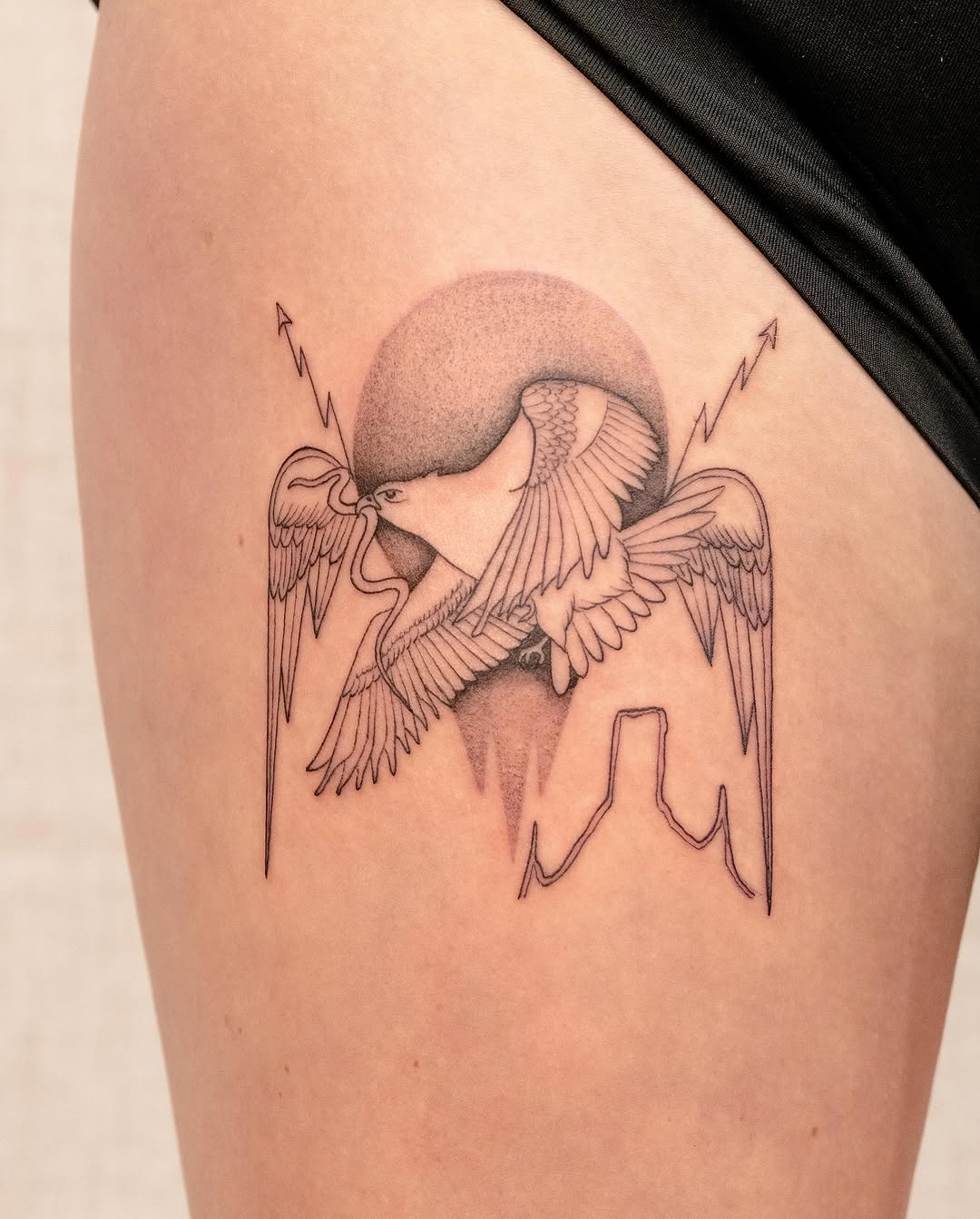 Tattoo by @koko.inker.houston — fine_line, black_and_grey